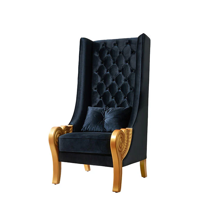 Throne 62.5" Tall Black Chair - Image 4