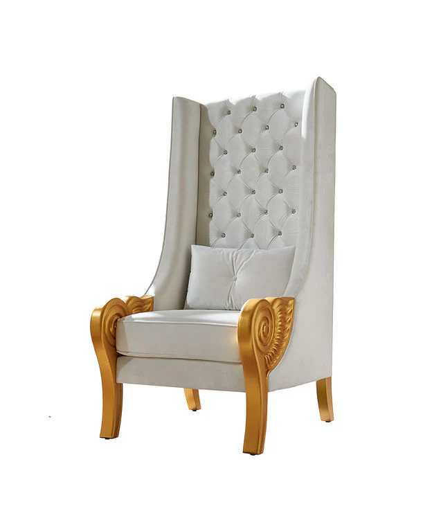 Throne 62.5" Tall White Chair - Image 4