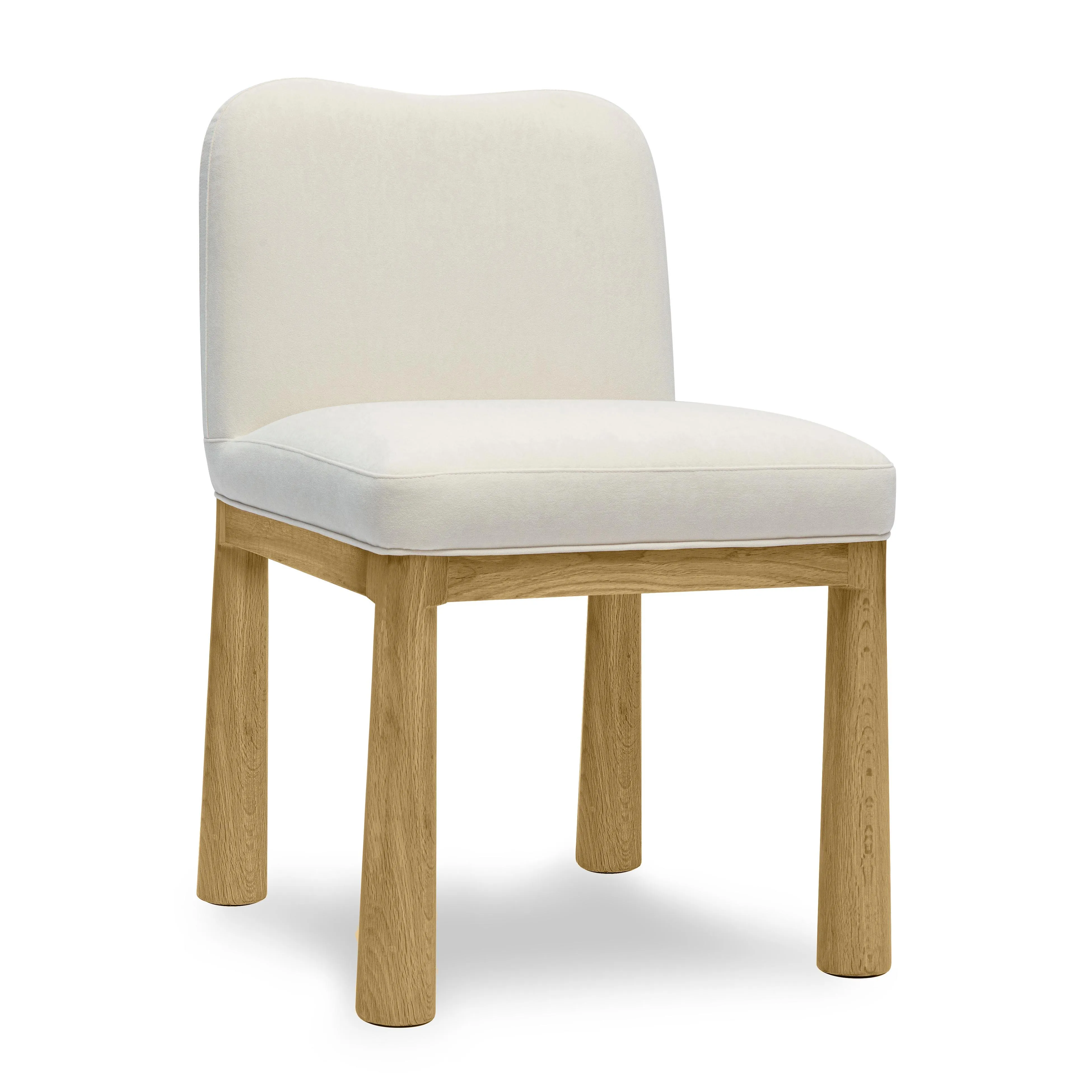 Tiara Performance Velvet and Oak Dining Chair - Image 8