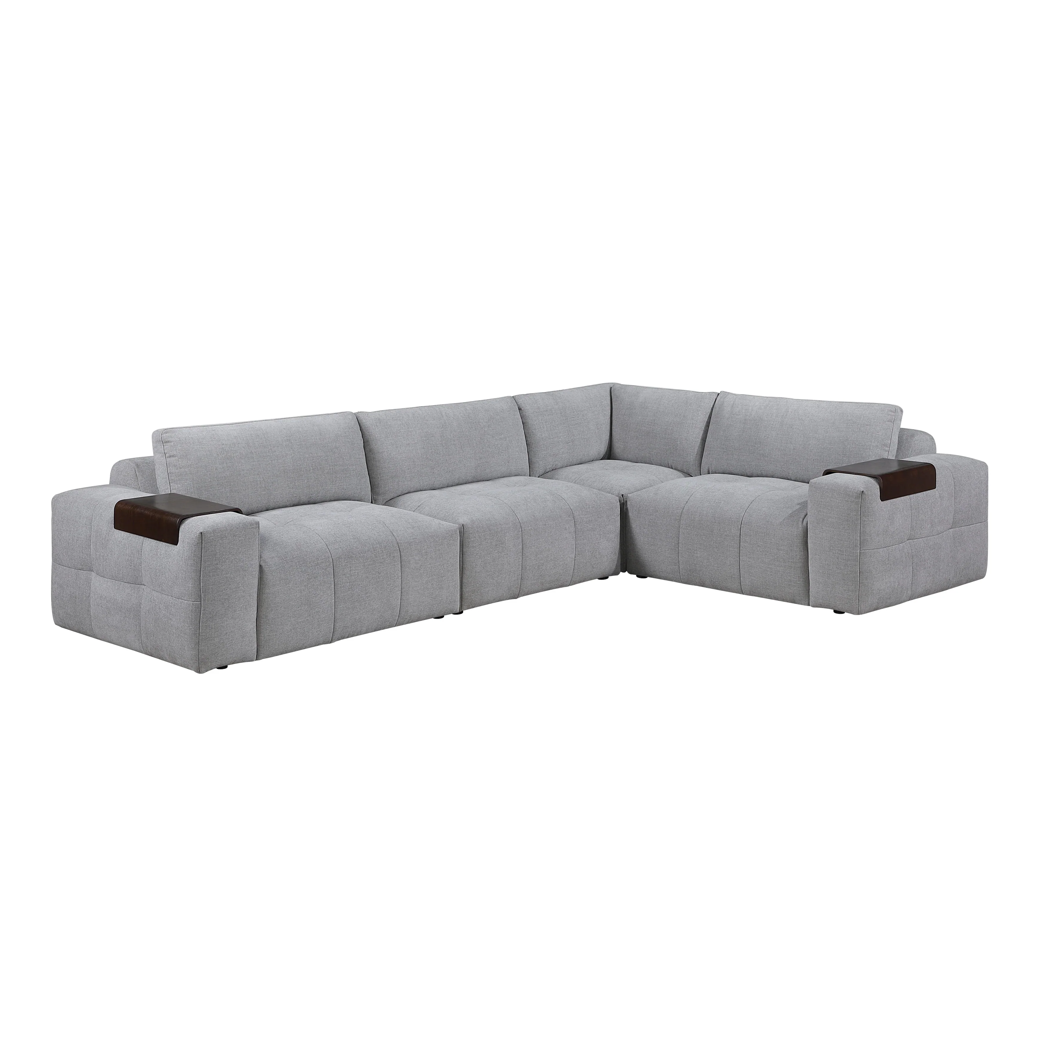 Tidal Gray 4-Piece Modular Sectional