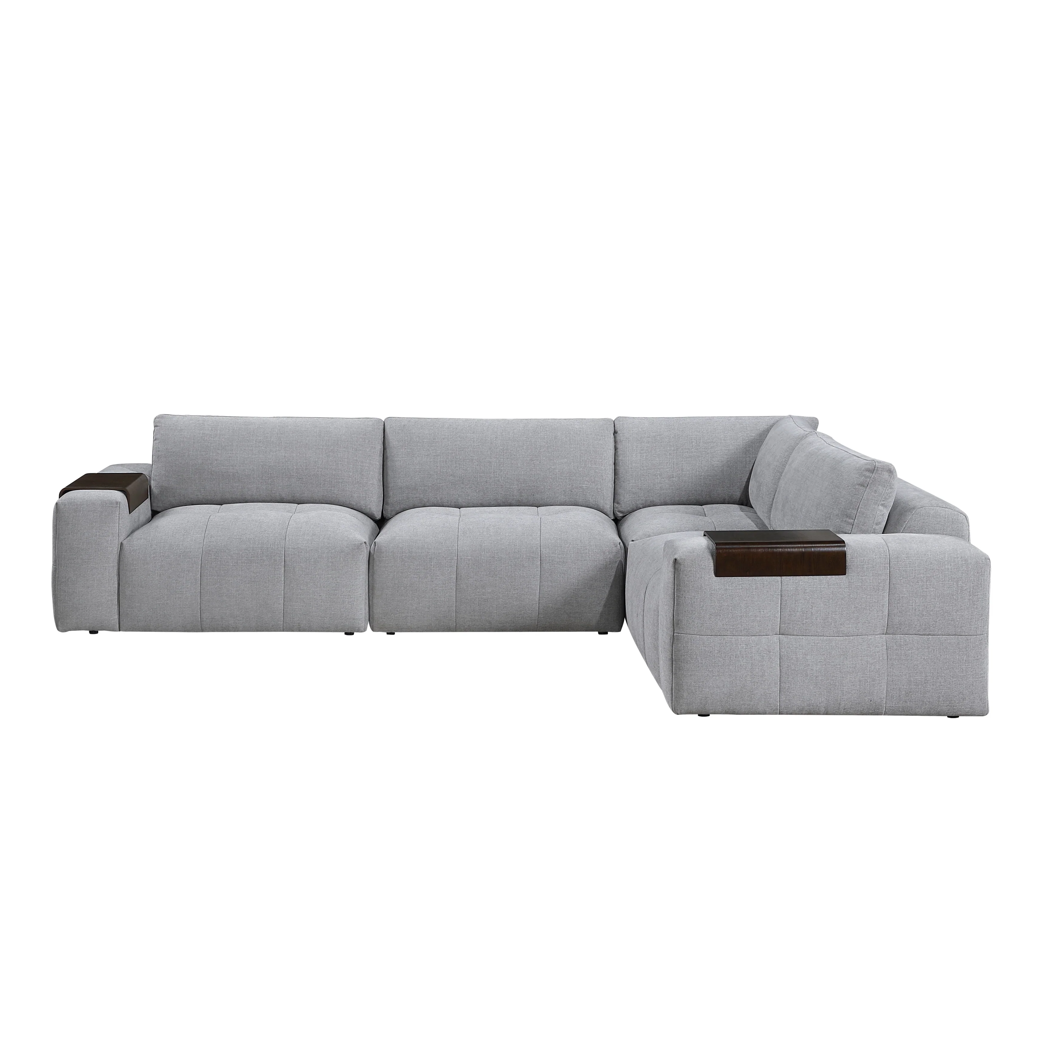 Tidal Gray 4-Piece Modular Sectional - Image 3