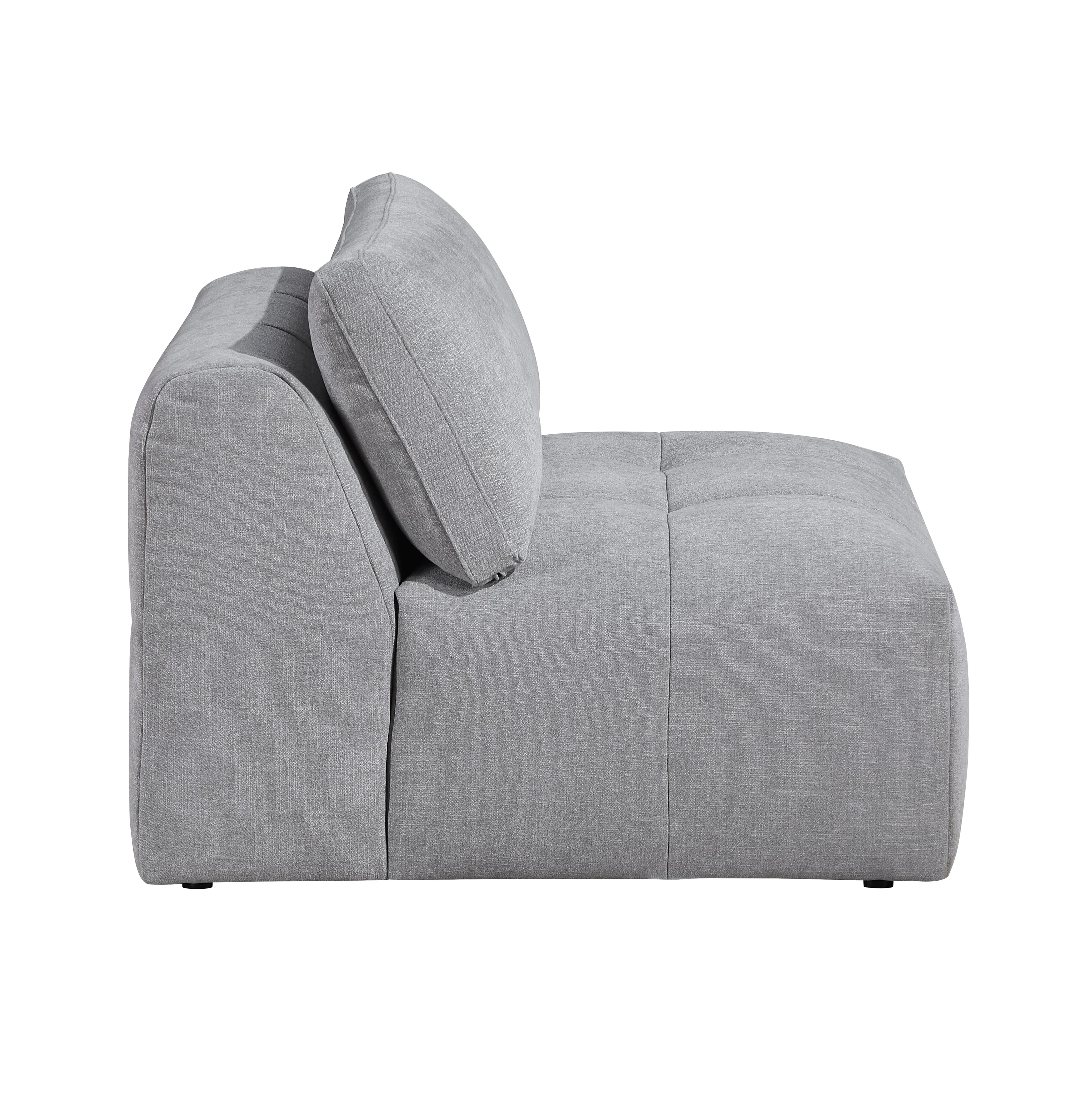 Tidal Gray 5-Piece Modular Sectional with Ottoman - Image 8