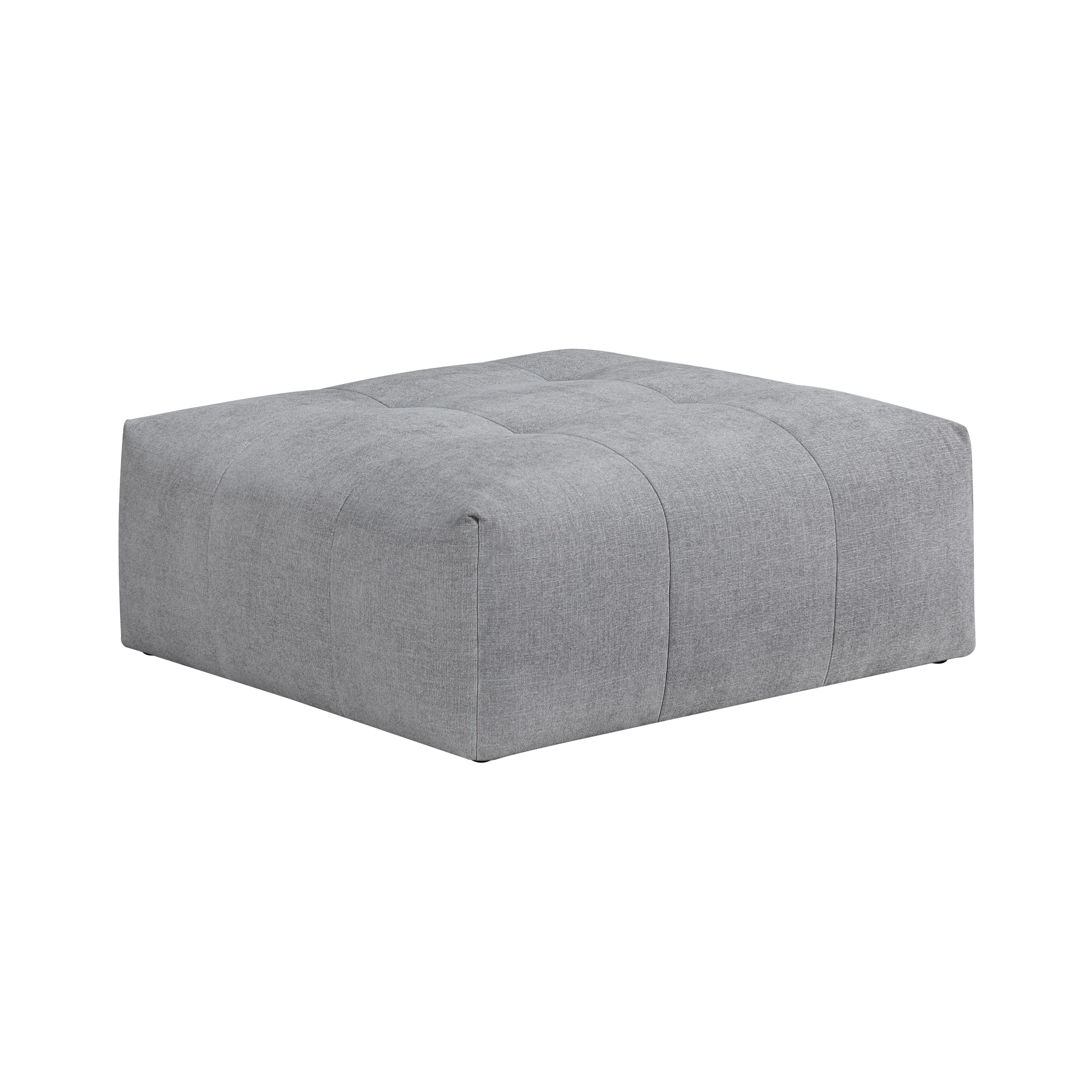 Tidal Gray Ottoman with Caster