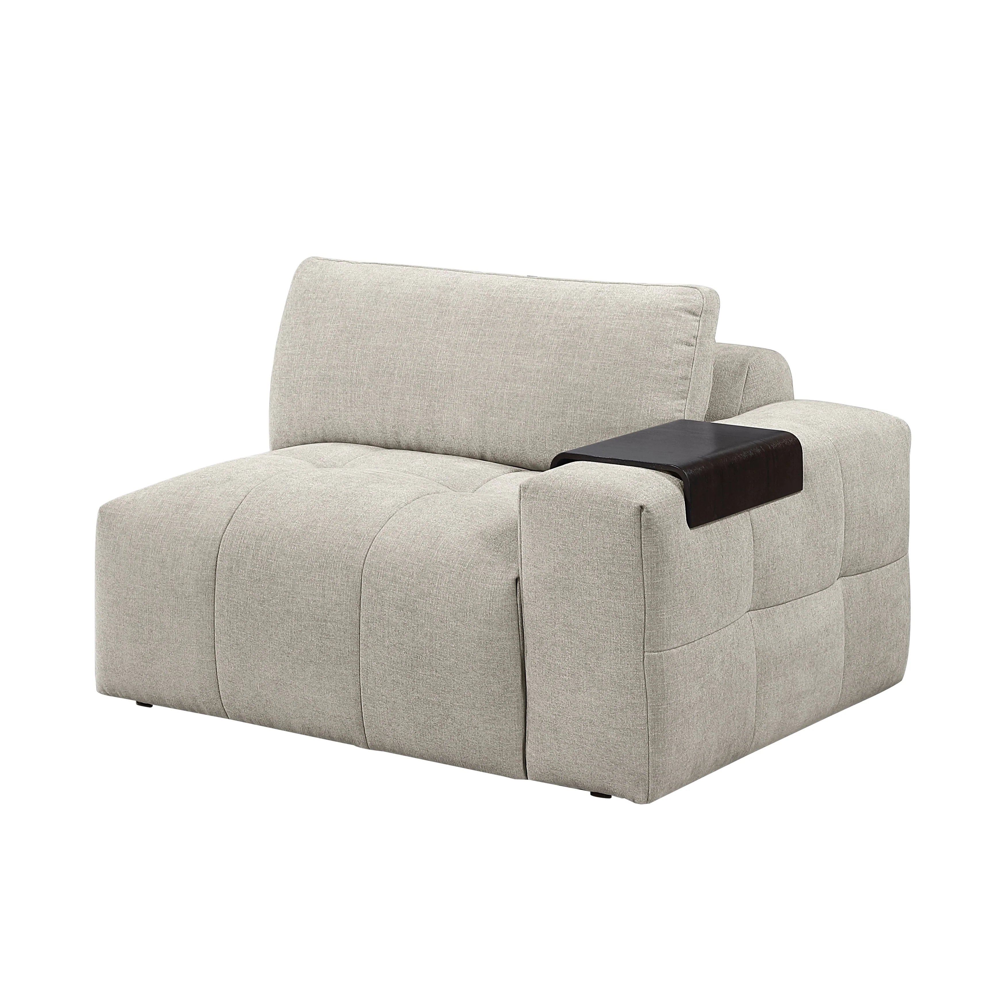 Tidal Taupe 6-Piece Modular Sectional with Ottoman - Image 12
