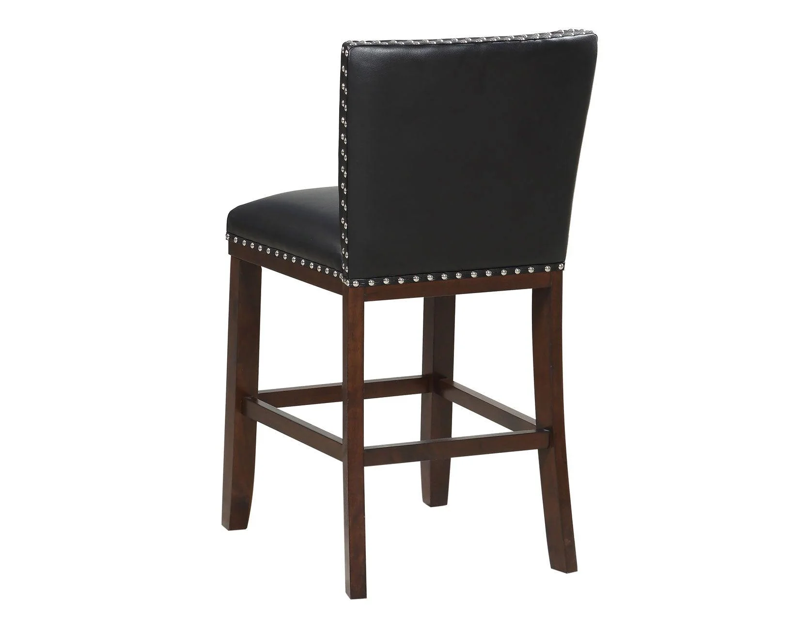 Tiffany 24″ Counter Stool, Black Vegan Leather, Set of 2 - Image 3