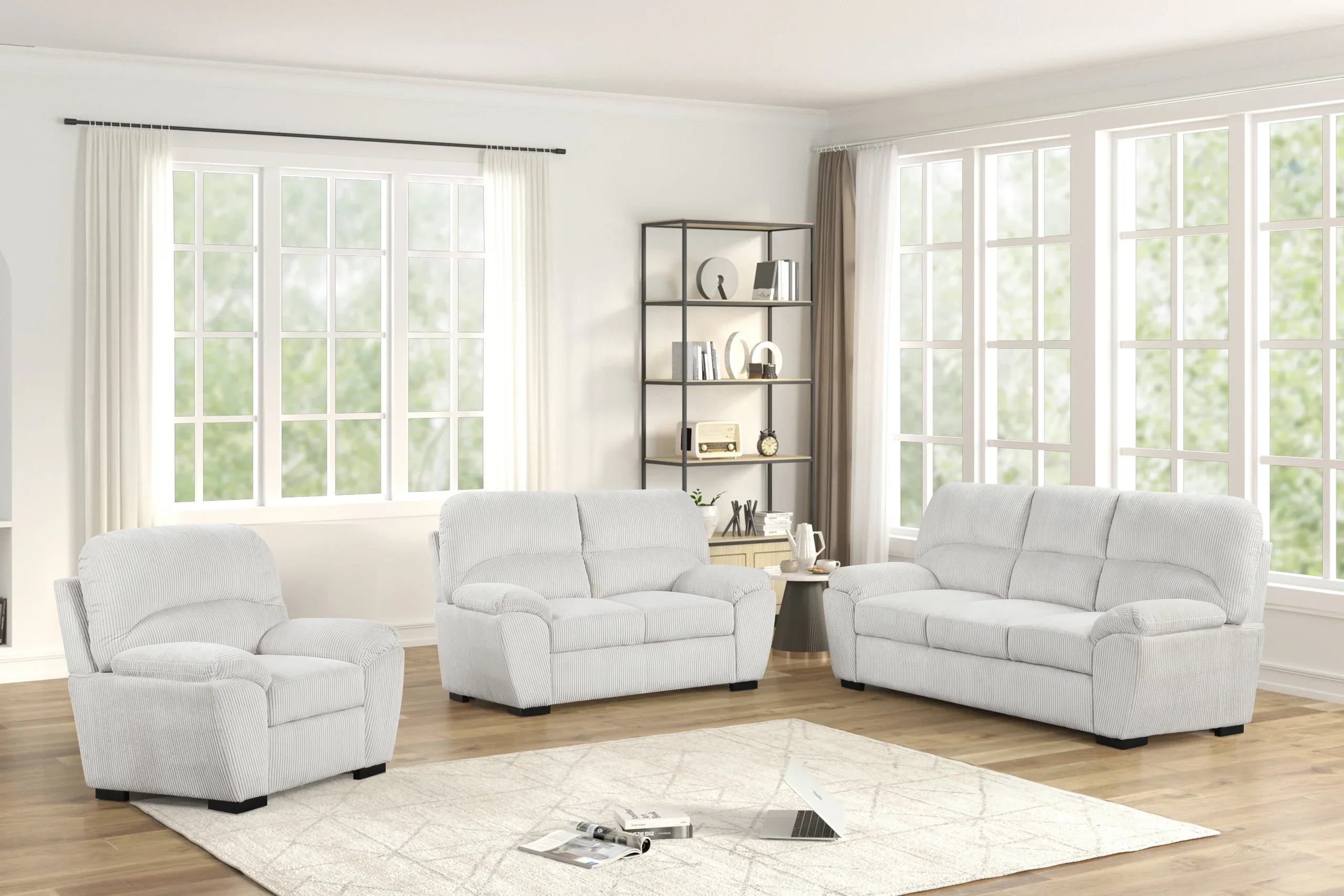 Tiffany Silver Living Room Set