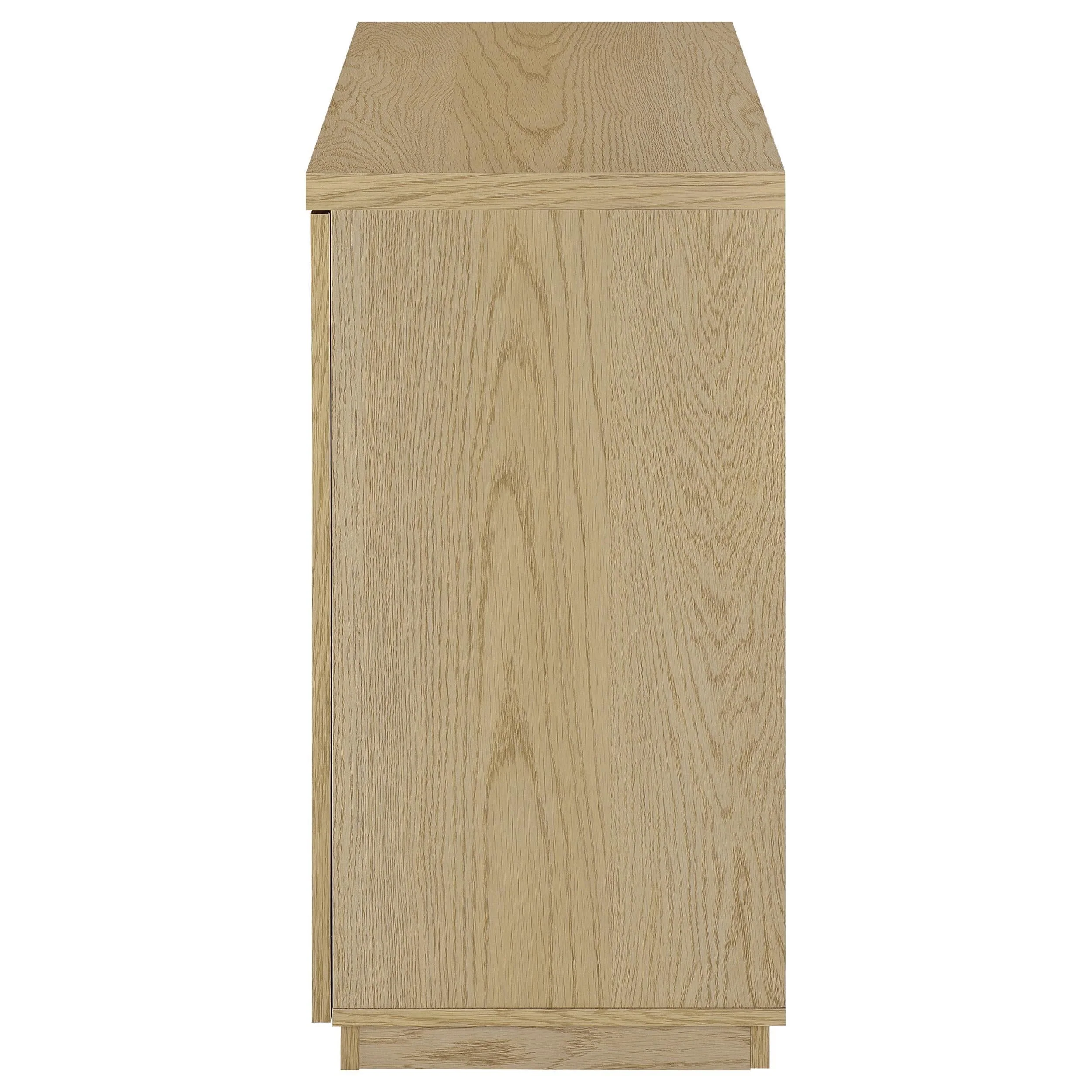 Tilbury Light Oak 2-Door Glass Front Accent Display Cabinet - Image 8