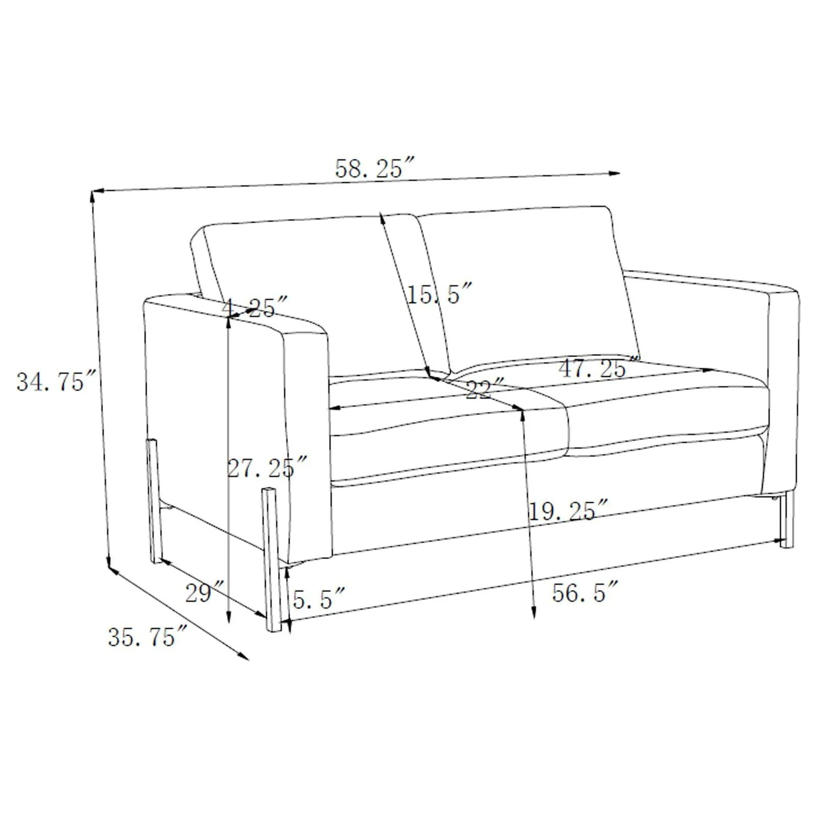 Tilly Oatmeal 2-piece Upholstered Track Arms Sofa Set - Image 12