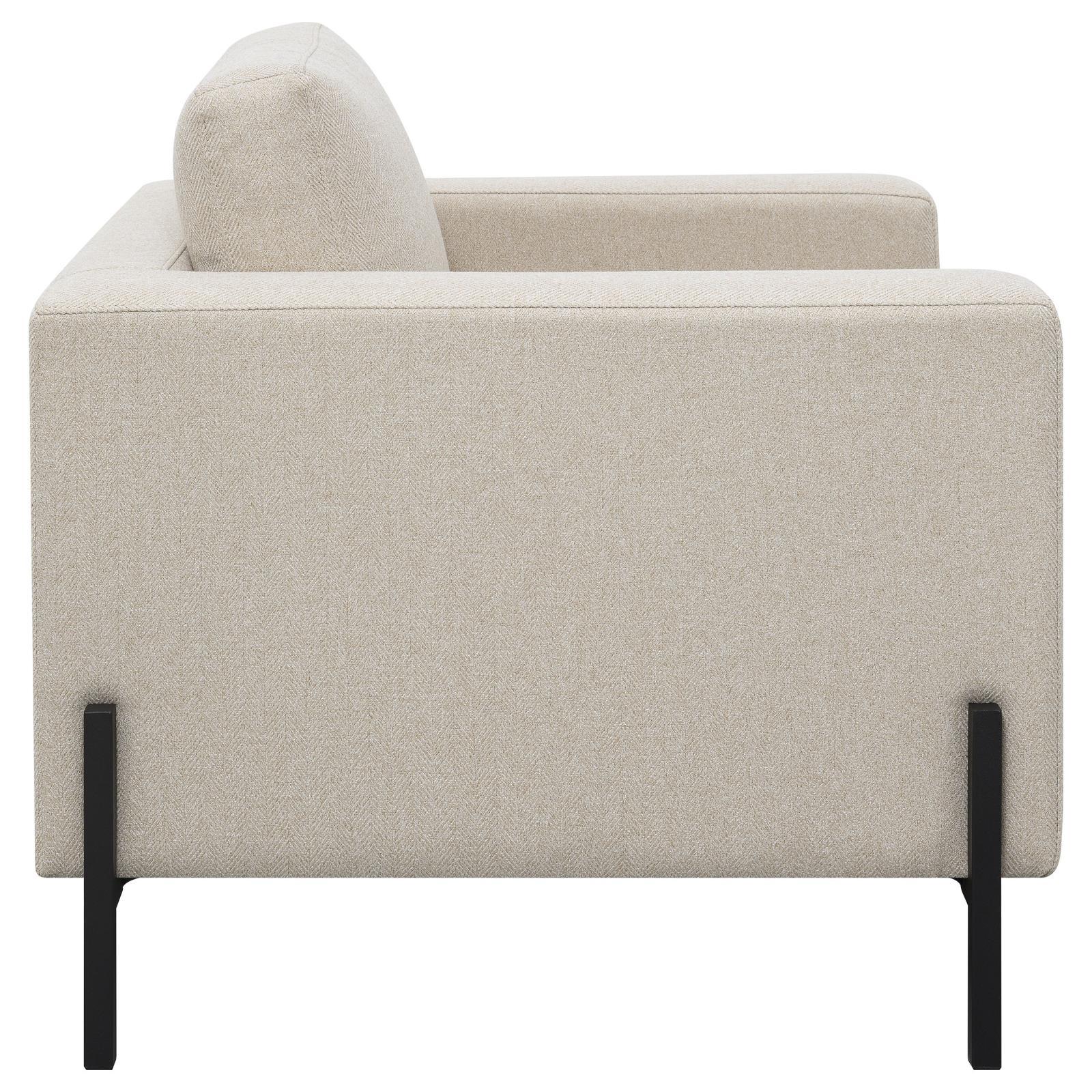 Tilly Oatmeal 3-piece Upholstered Track Arms Sofa Set - Image 10