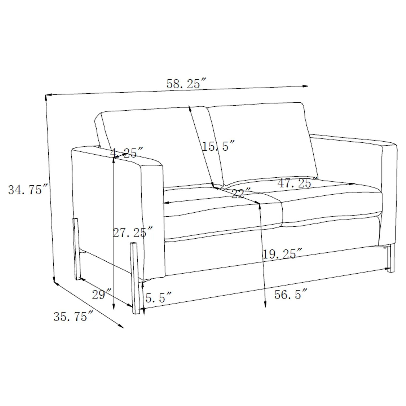 Tilly Oatmeal Upholstered Track Arms Living Room Set - Image 14