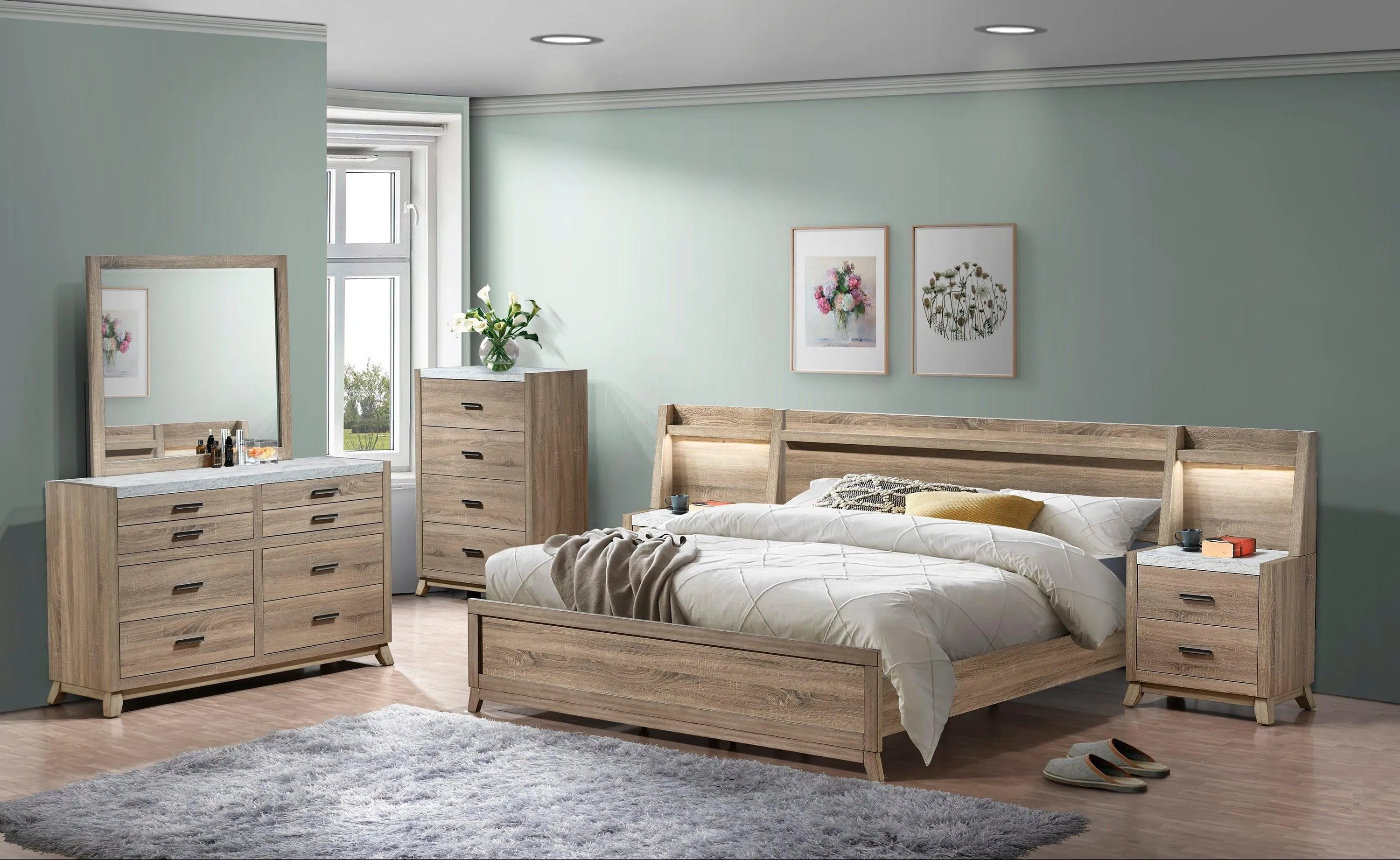Tilston Natural Queen Panel Bed - Image 2