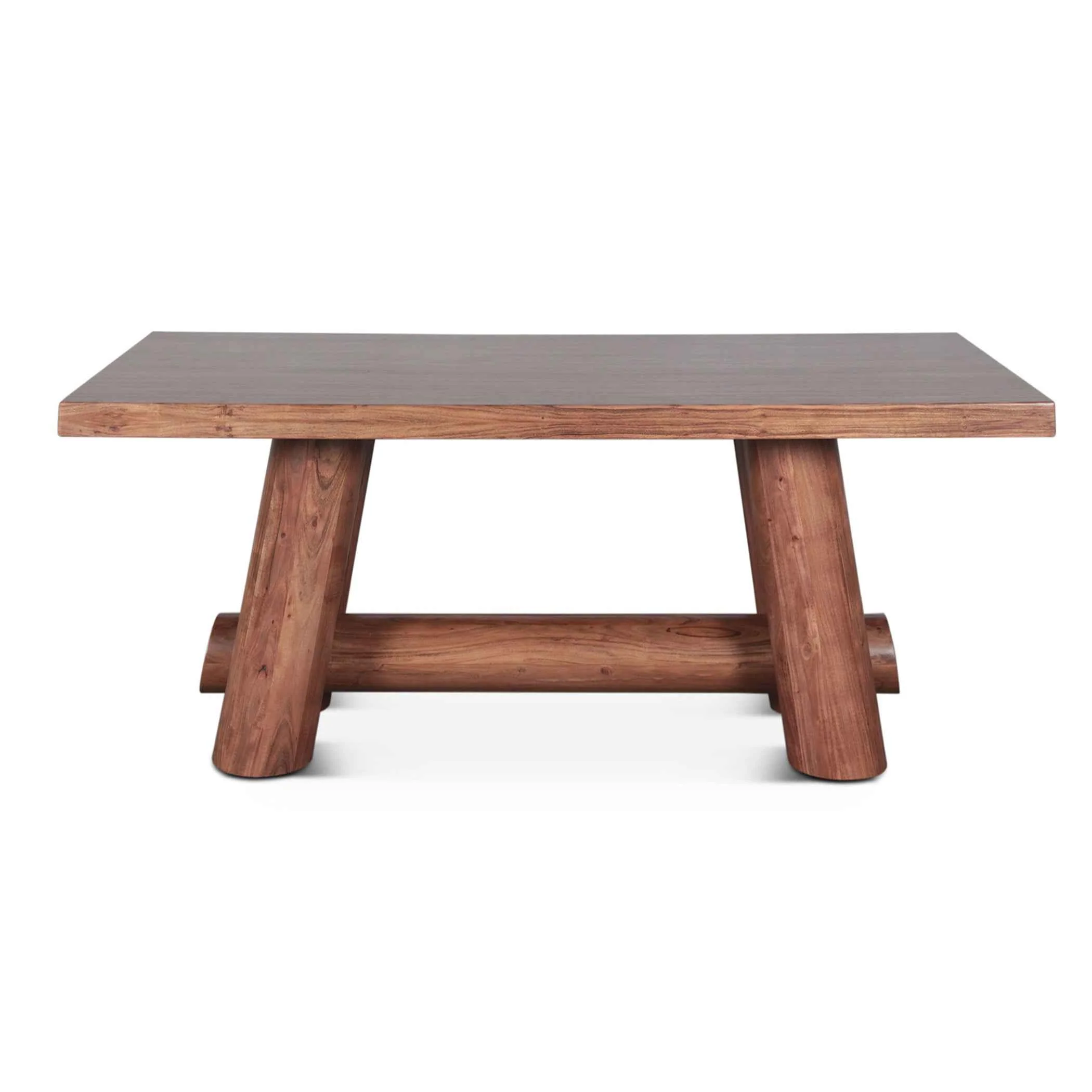 Timbers Barrel 80" Gathering Table in Light Vinegar Acacia