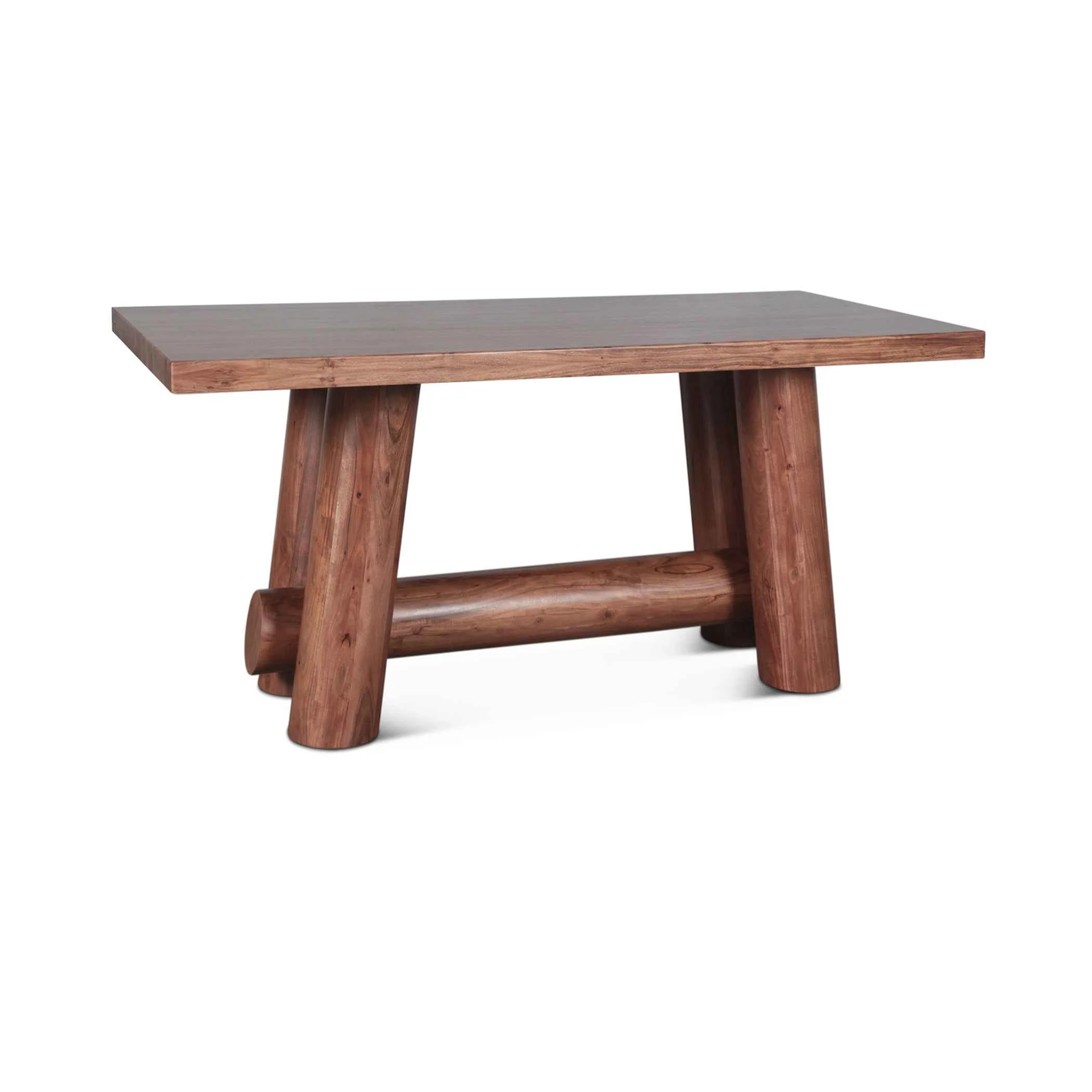 Timbers Barrel 80" Gathering Table in Light Vinegar Acacia - Image 2