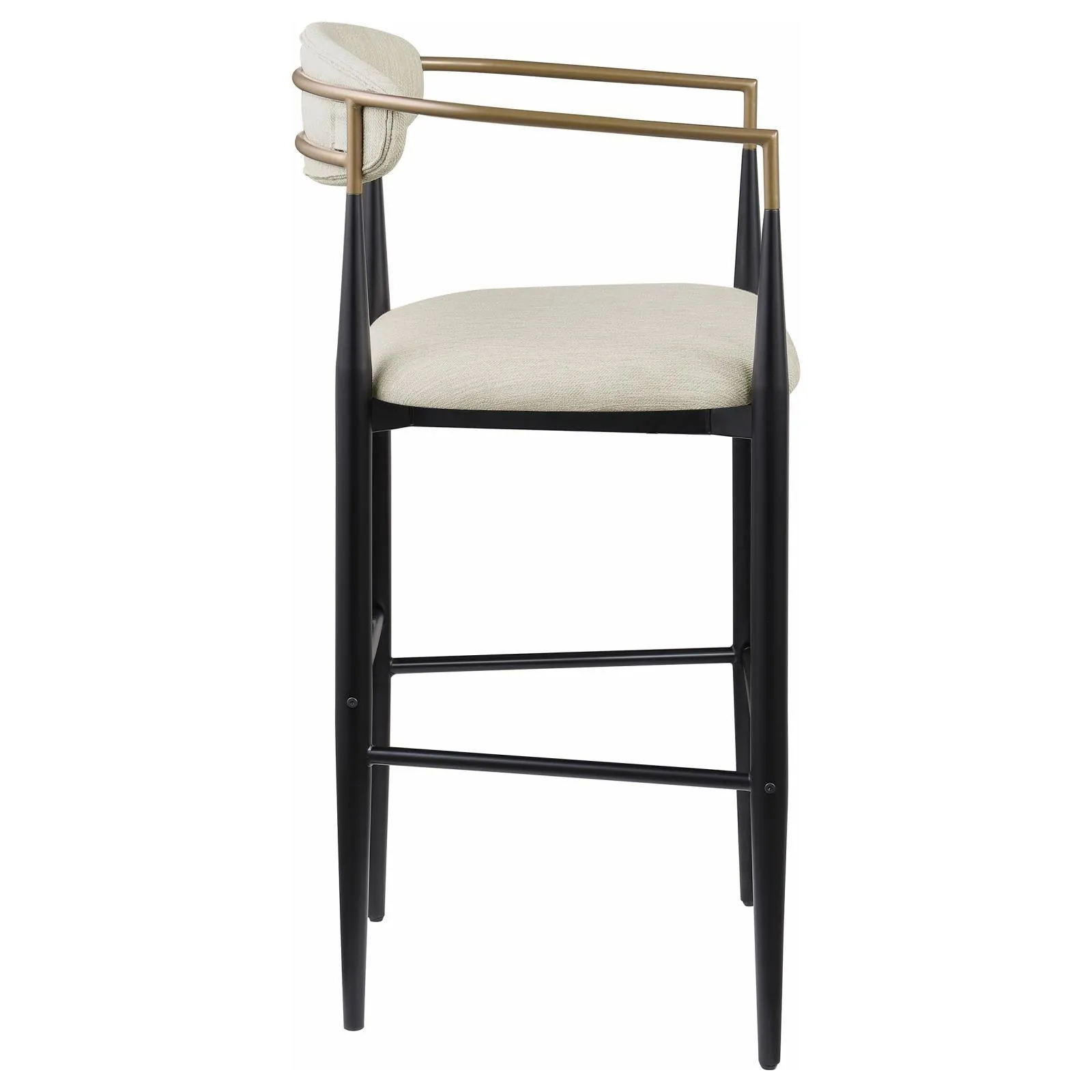 Tina Beige Metal Pub Height Upholstered Bar Stool, Set of 2 - Image 9