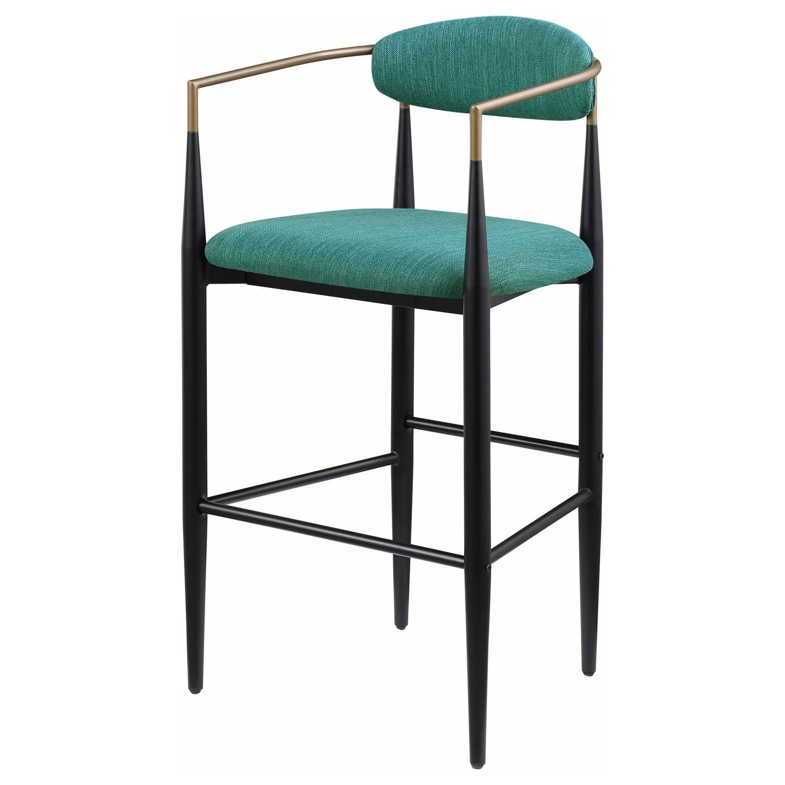 Tina Green Metal Pub Height Upholstered Bar Stool, Set of 2 - Image 5