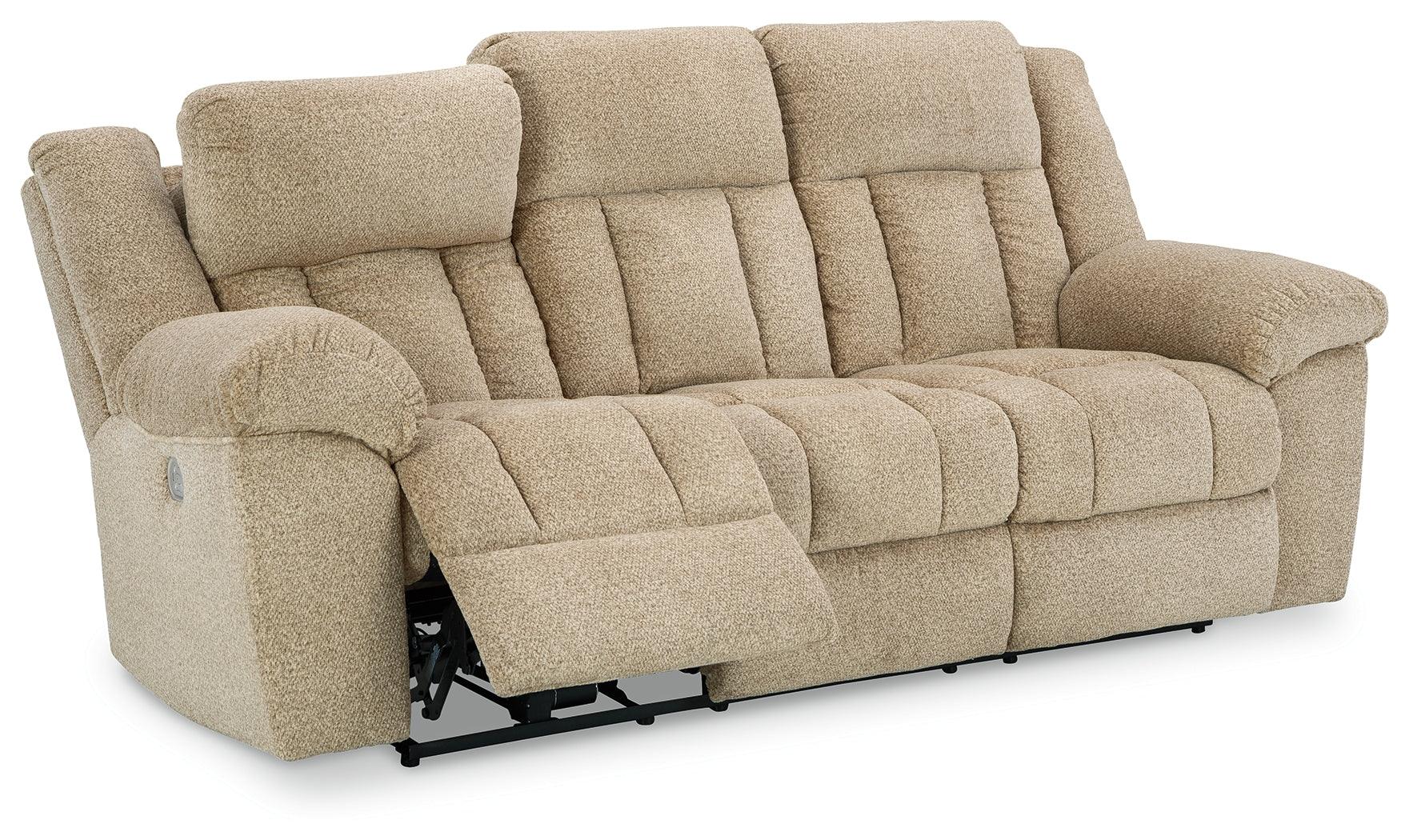 Tip-Off Wheat Dual Power Reclining Sofa - Image 2