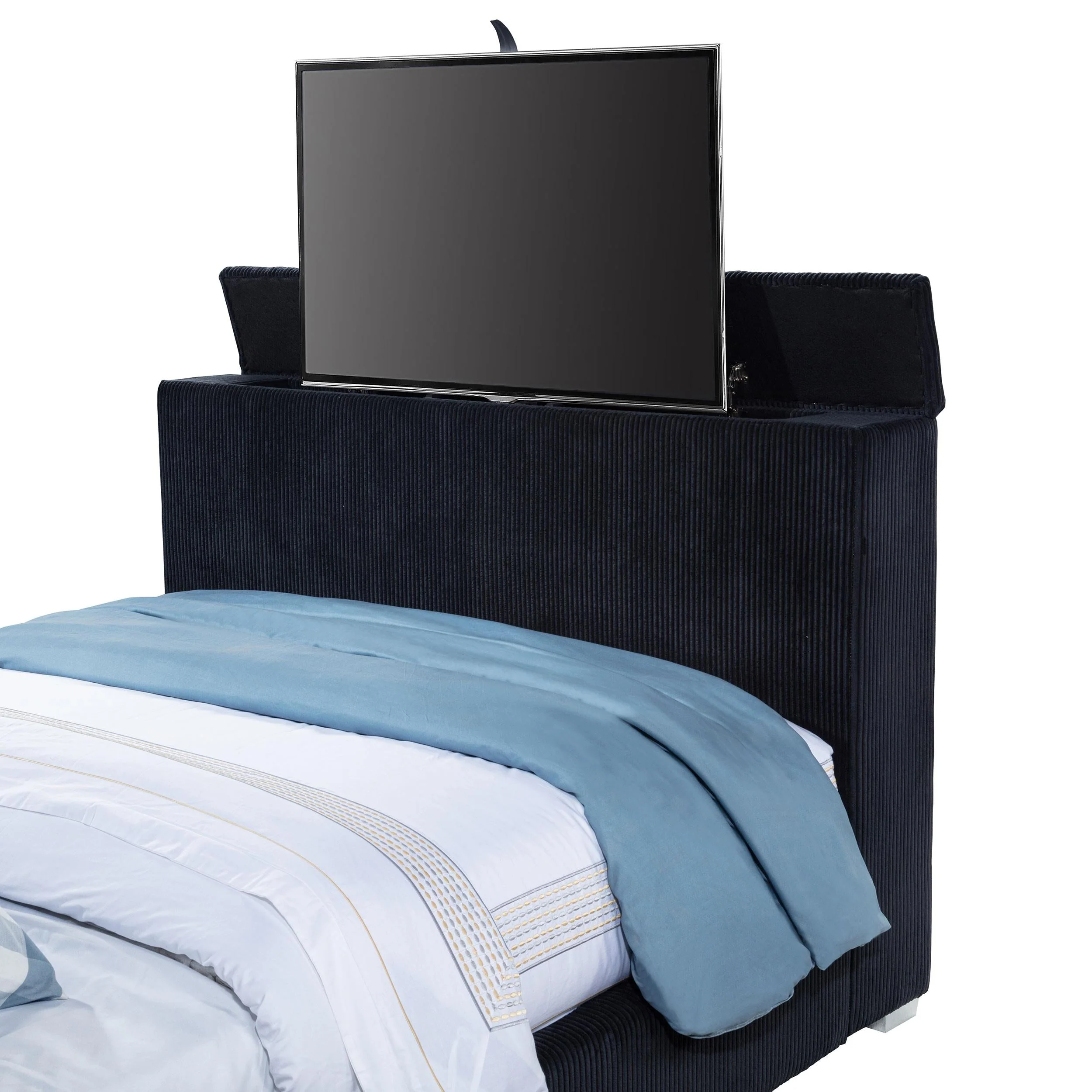 Tisdall Black California King Flame Visualizer TV Bed - Image 10