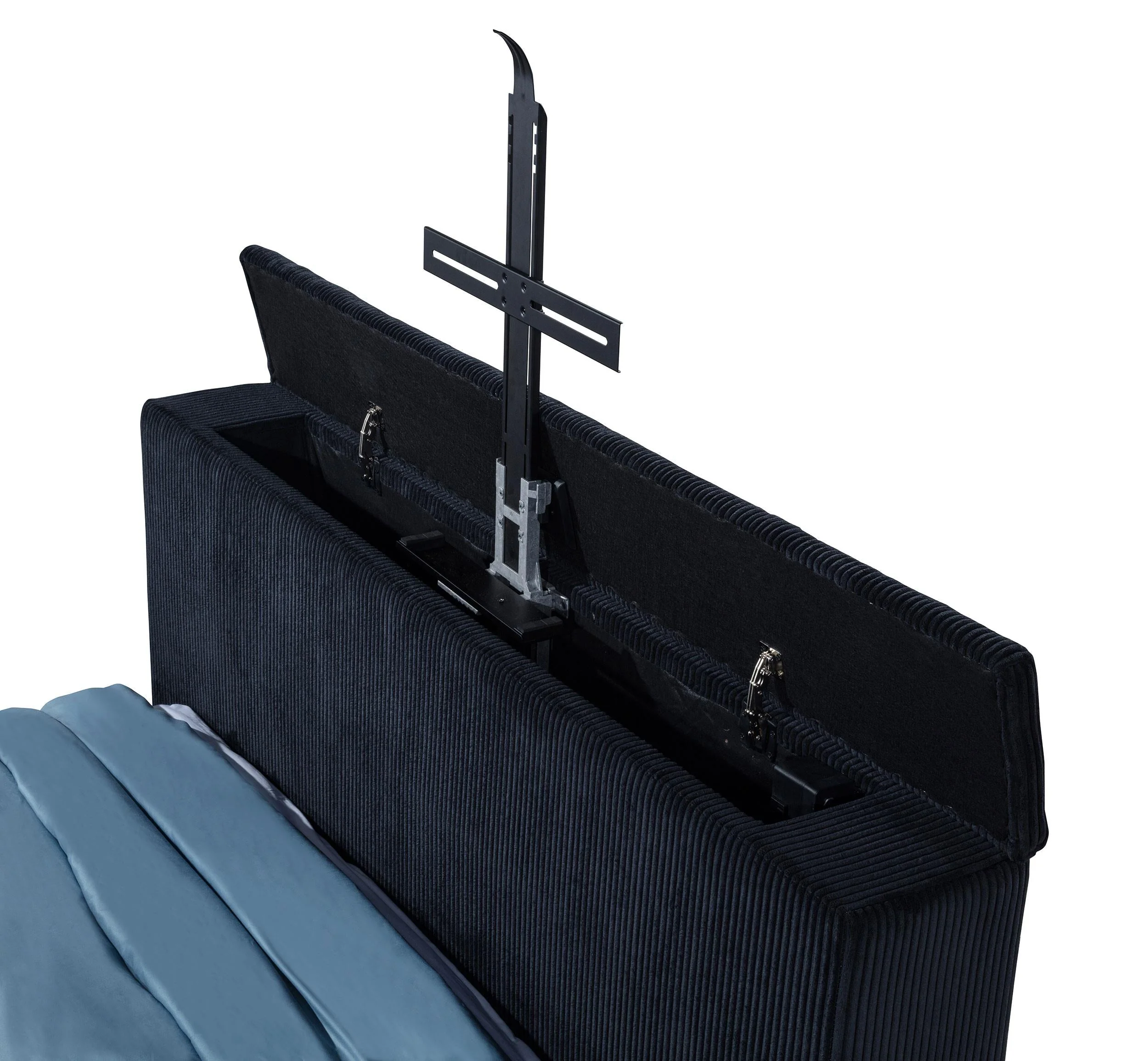 Tisdall Black California King Flame Visualizer TV Bed - Image 11