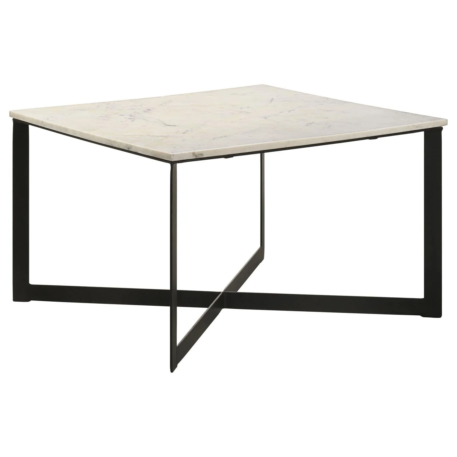 Tobin Square Marble Top Coffee Table White and Black - Image 2