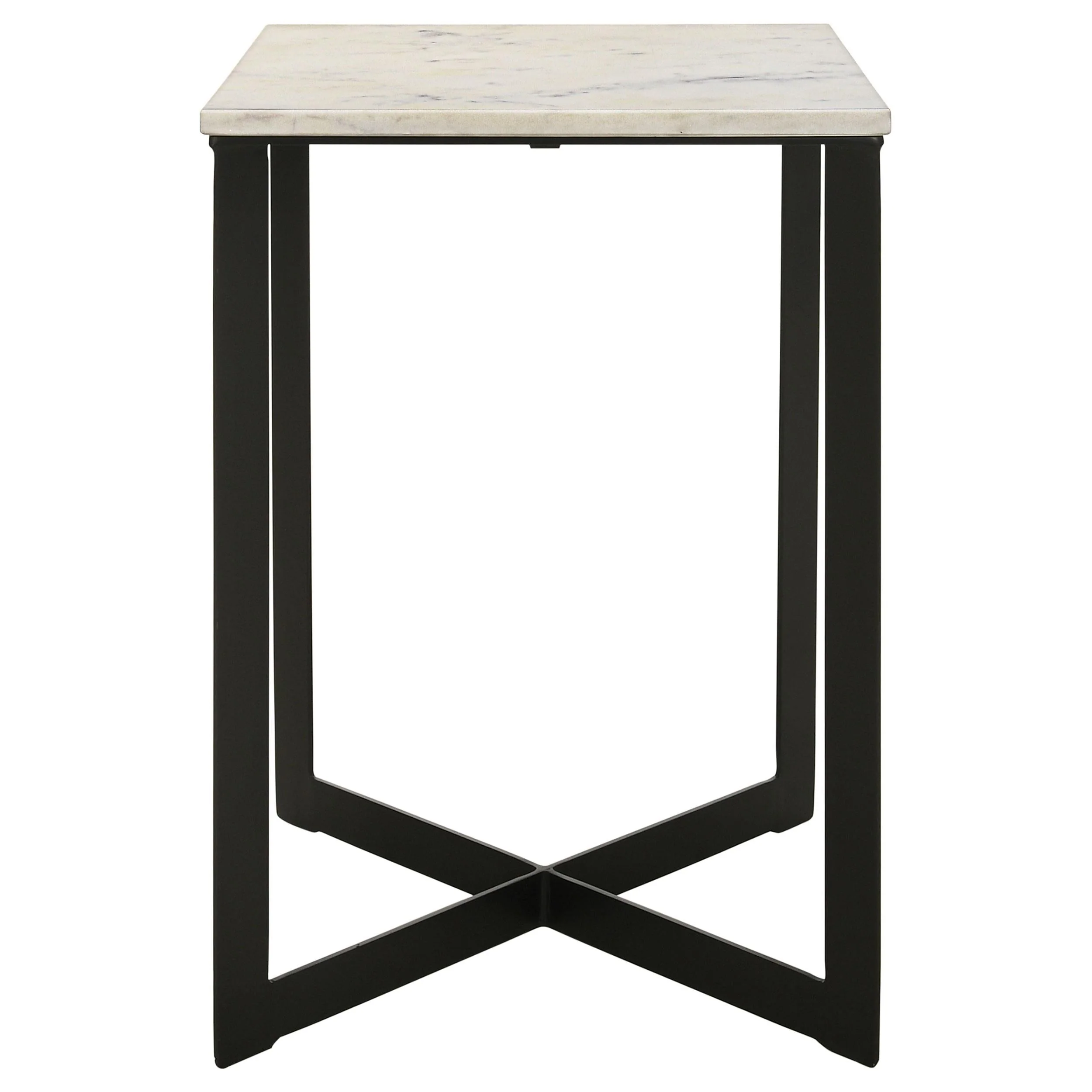 Tobin White and Black 3-Piece Marble Top Coffee and End Table Set - Image 4