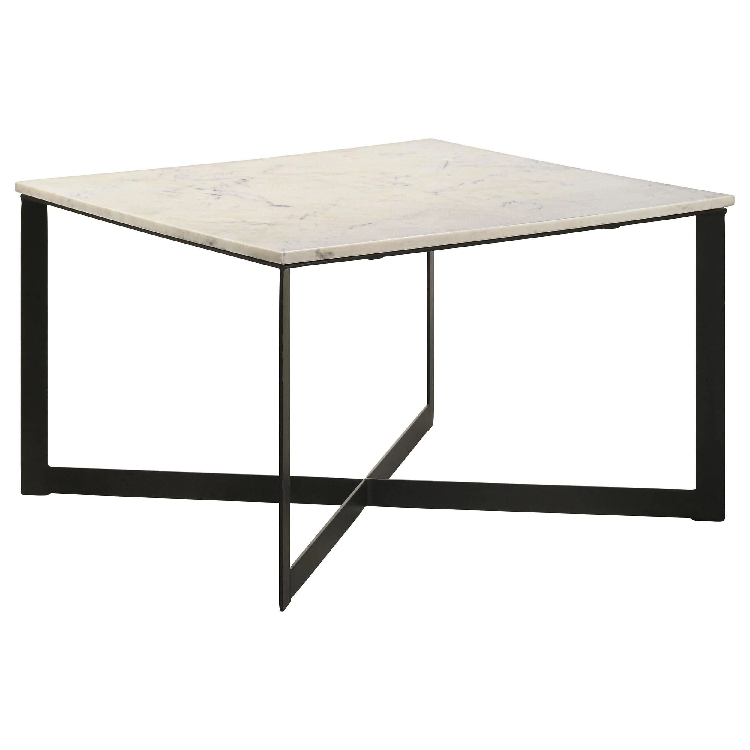 Tobin White and Black 3-Piece Marble Top Coffee and End Table Set - Image 5