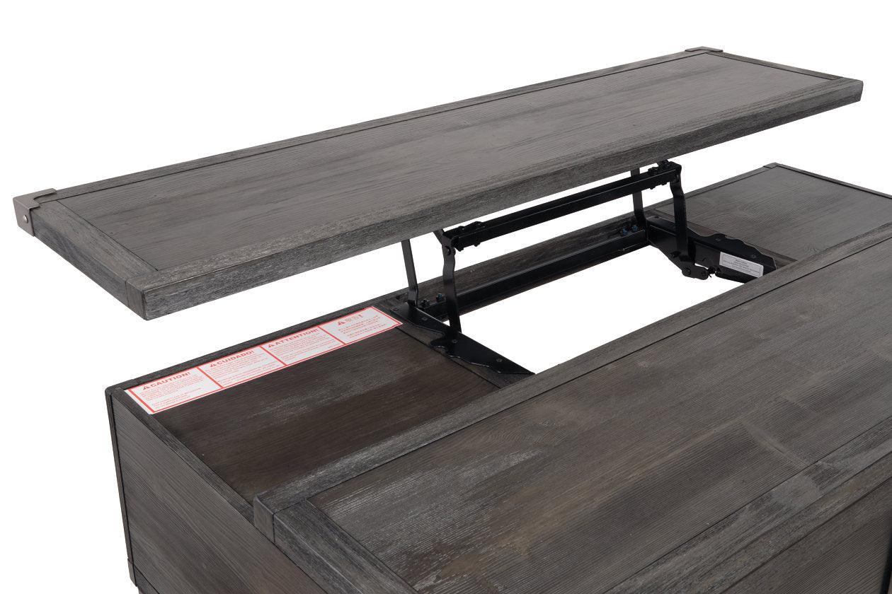 Todoe Dark Gray Coffee Table with Lift Top - Image 13