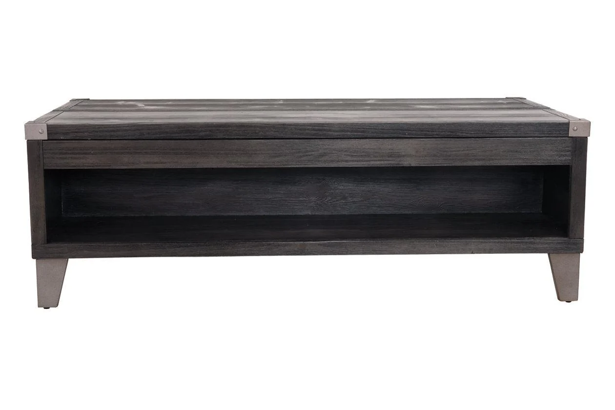 Todoe Dark Gray Coffee Table with Lift Top - Image 14