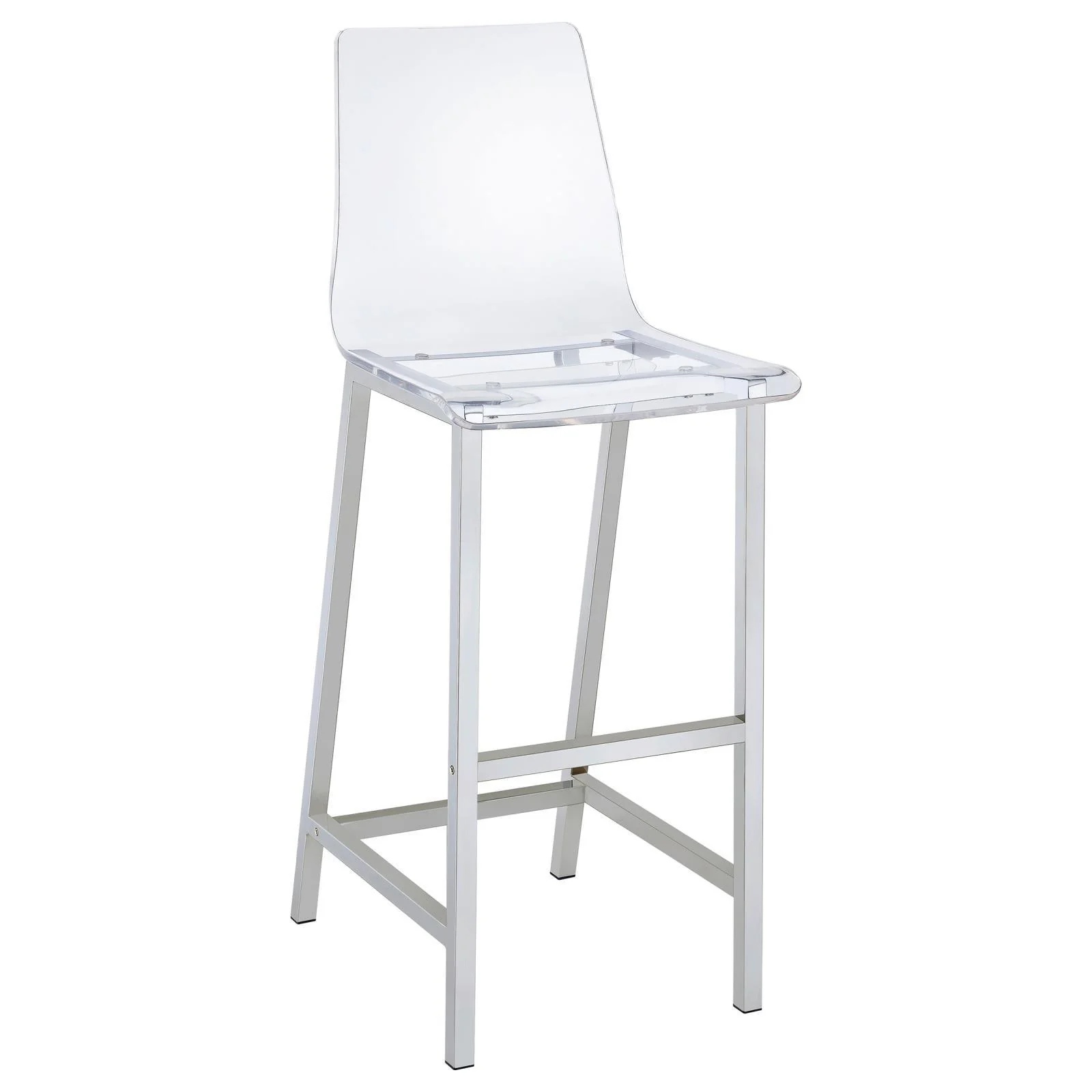 Tolbert 5-piece Bar Set with Acrylic Chairs Clear and Chrome - Image 4