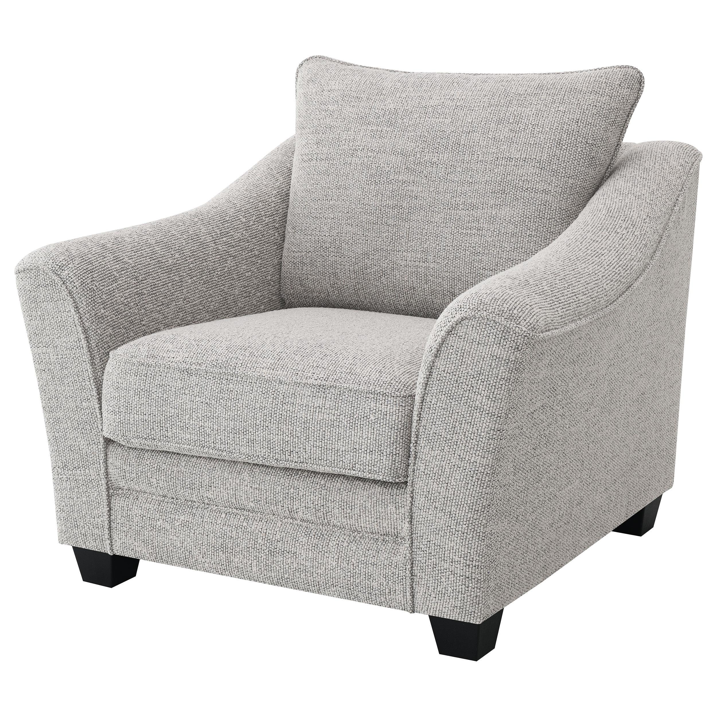 Tomkins Light Grey Boucle Upholstered Chair - Image 3
