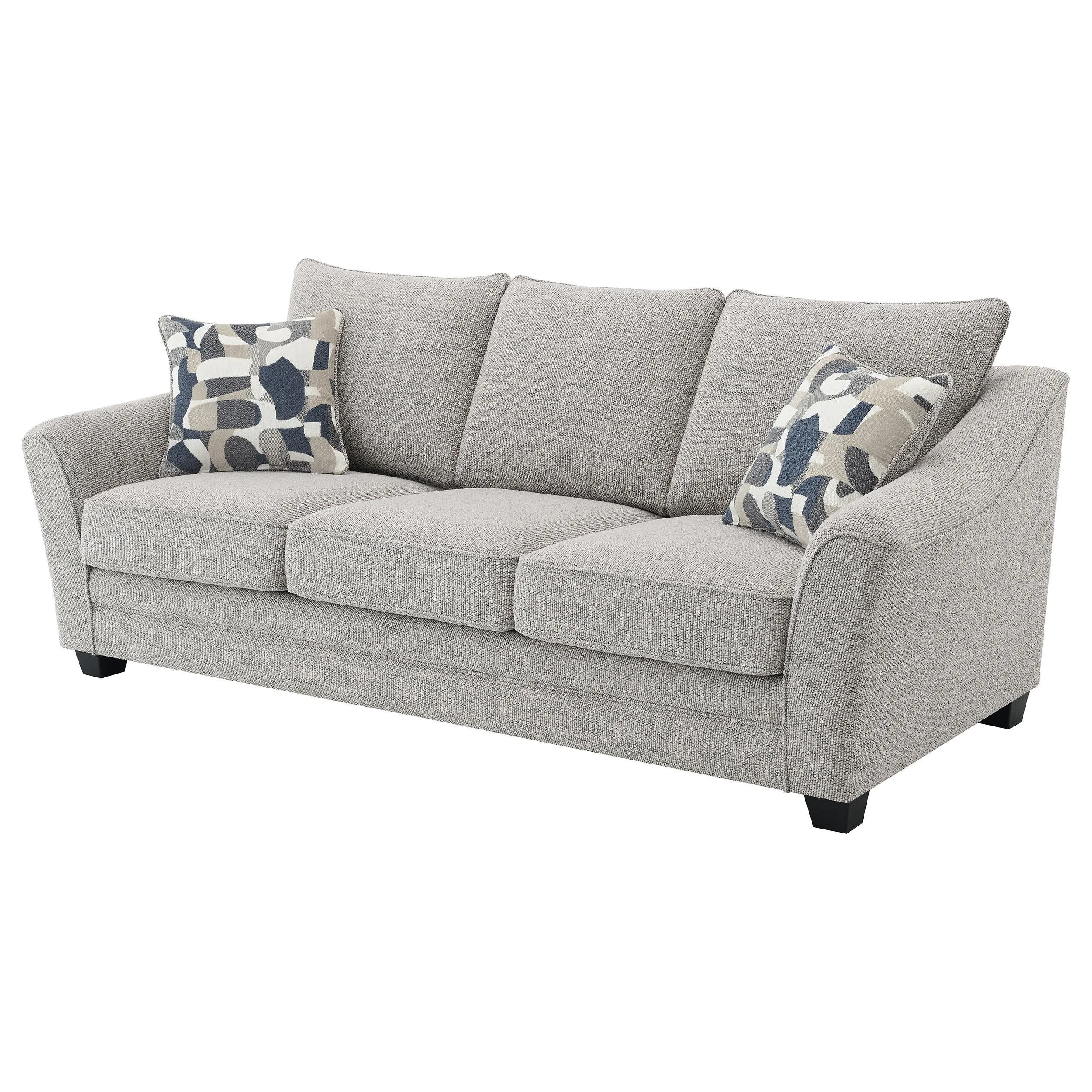 Tomkins Light Grey Boucle Upholstered Sofa - Image 3