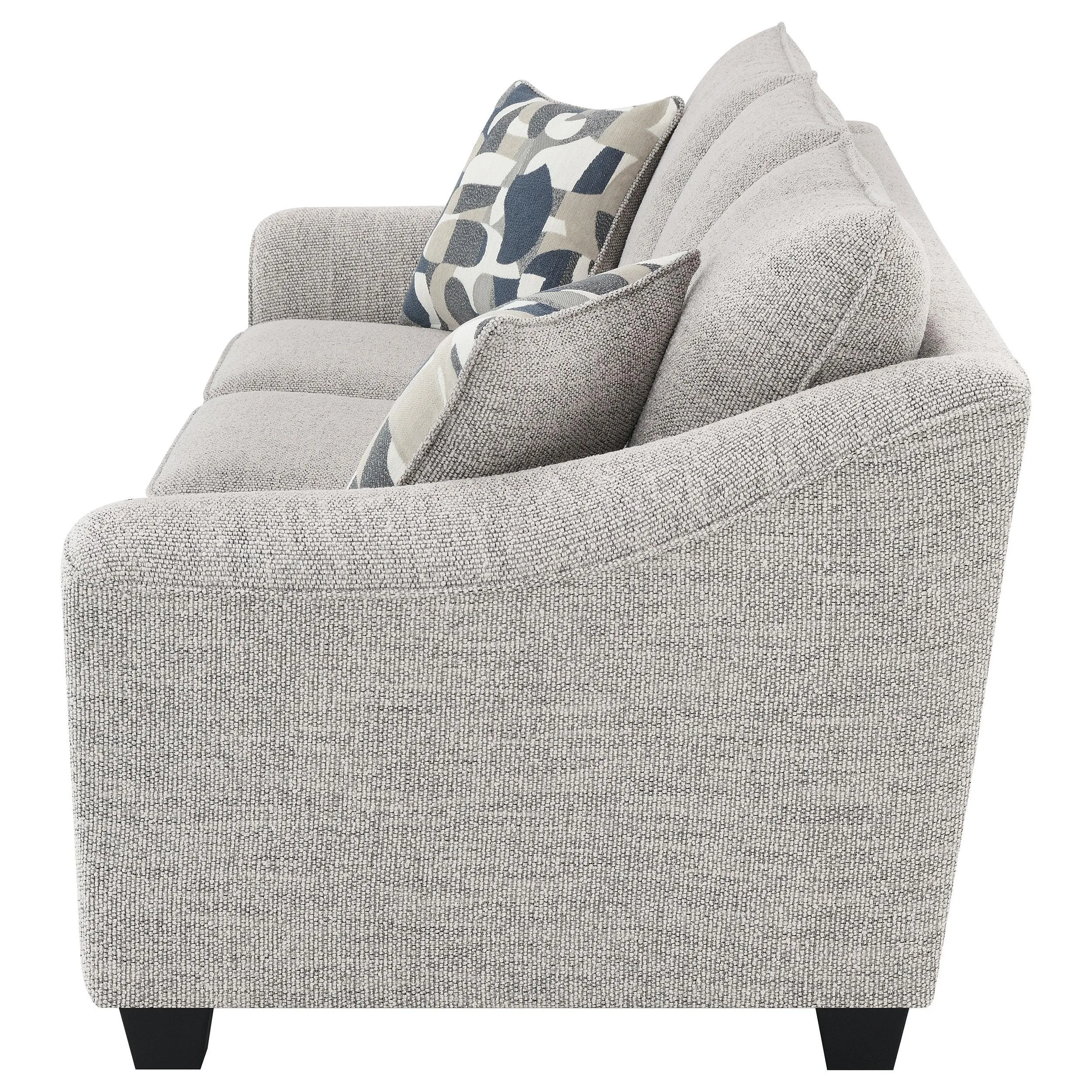 Tomkins Light Grey Boucle Upholstered Sofa - Image 5