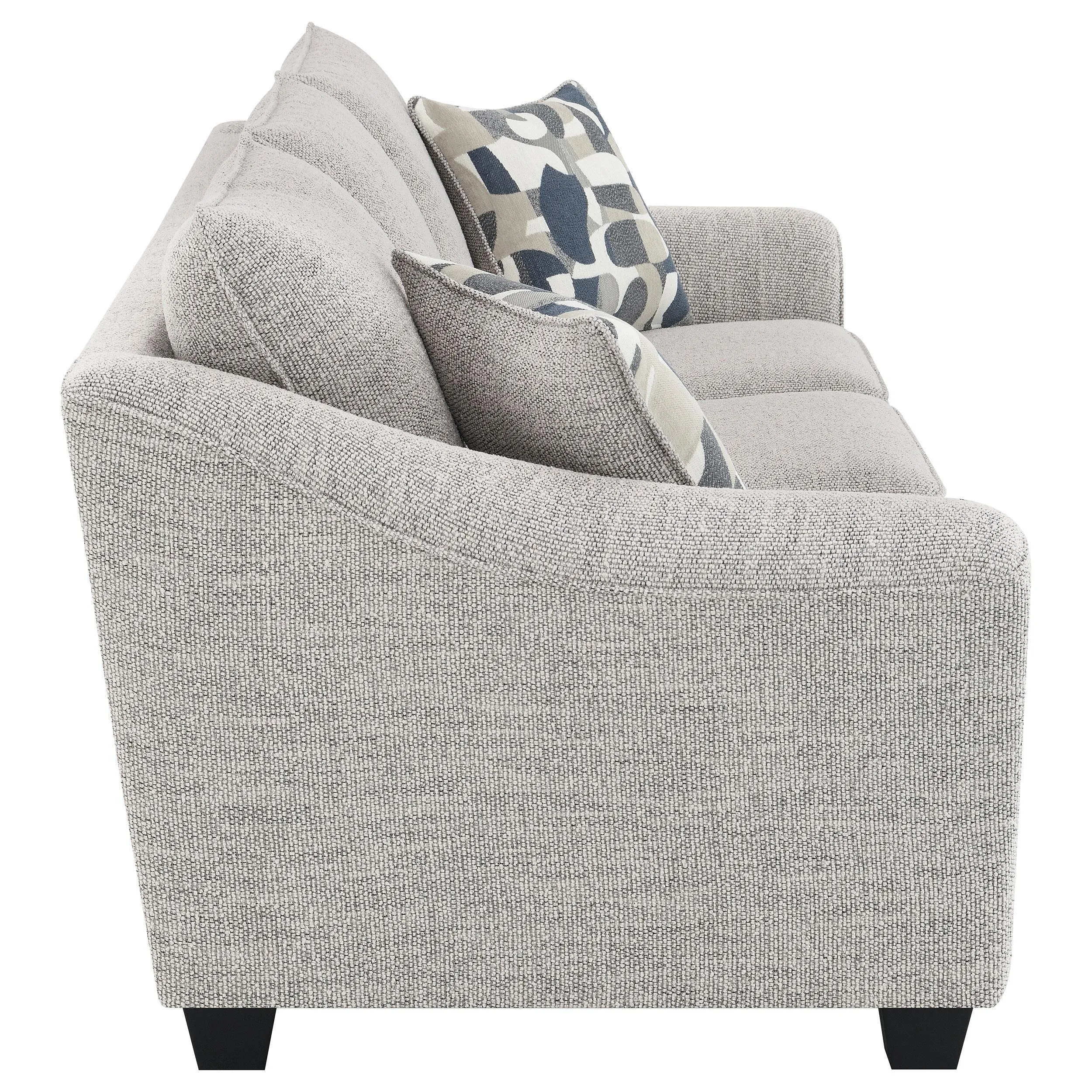 Tomkins Light Grey Boucle Upholstered Sofa - Image 8