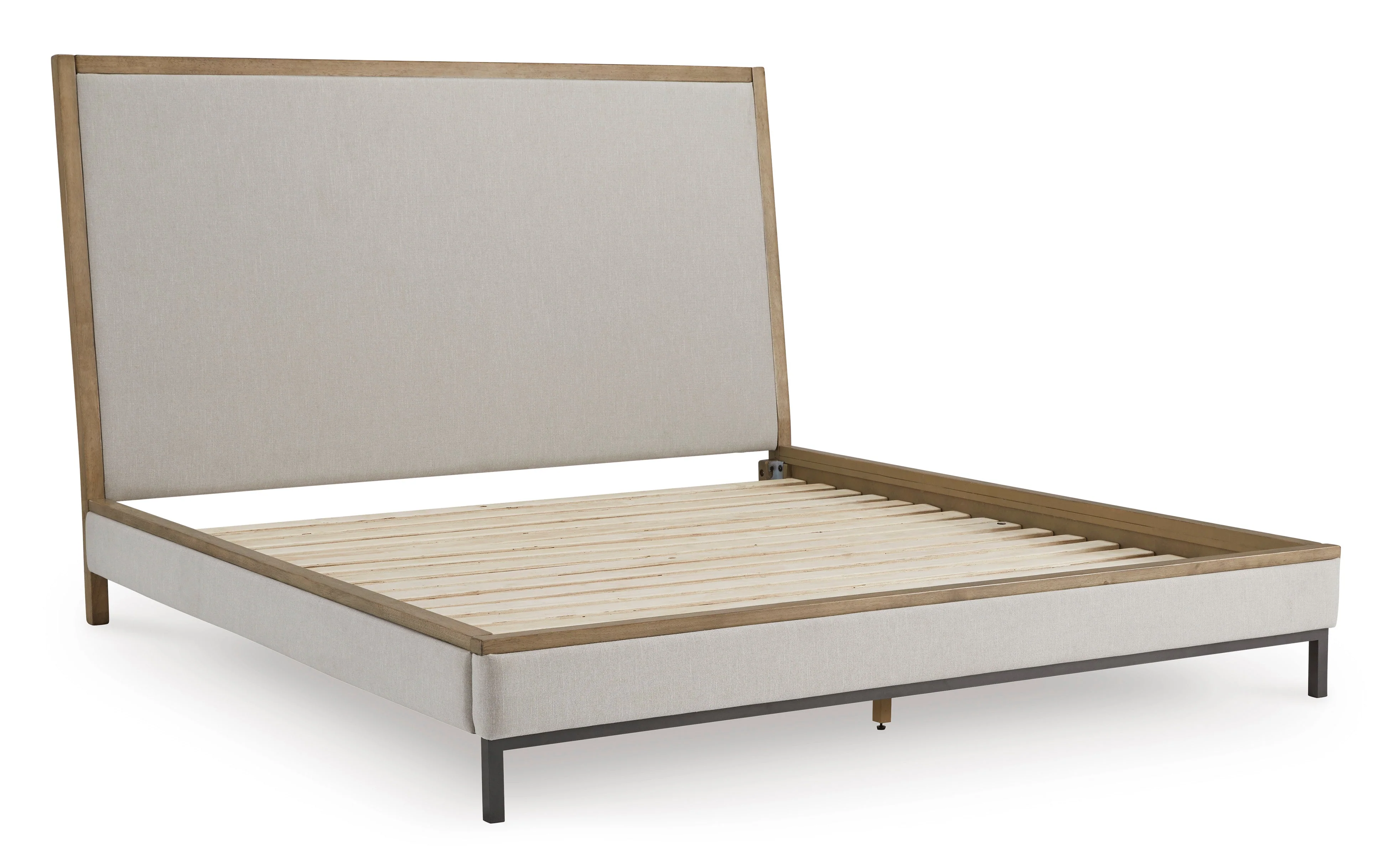Tomtyn Light Brown Queen Upholstered Platform Bed - Image 2