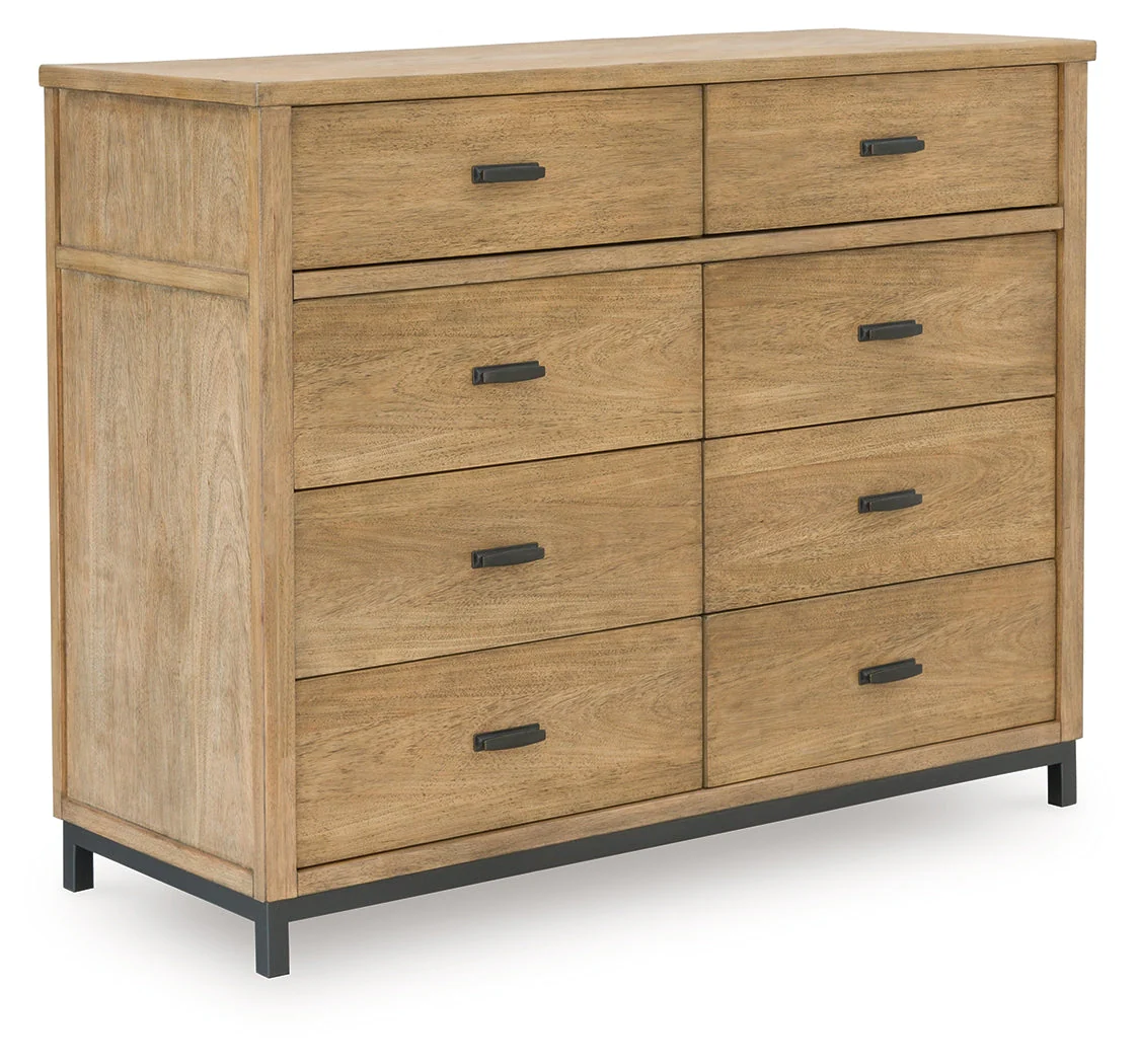 Tomtyn Light Brown Upholstered Platform Bedroom Set - Image 10