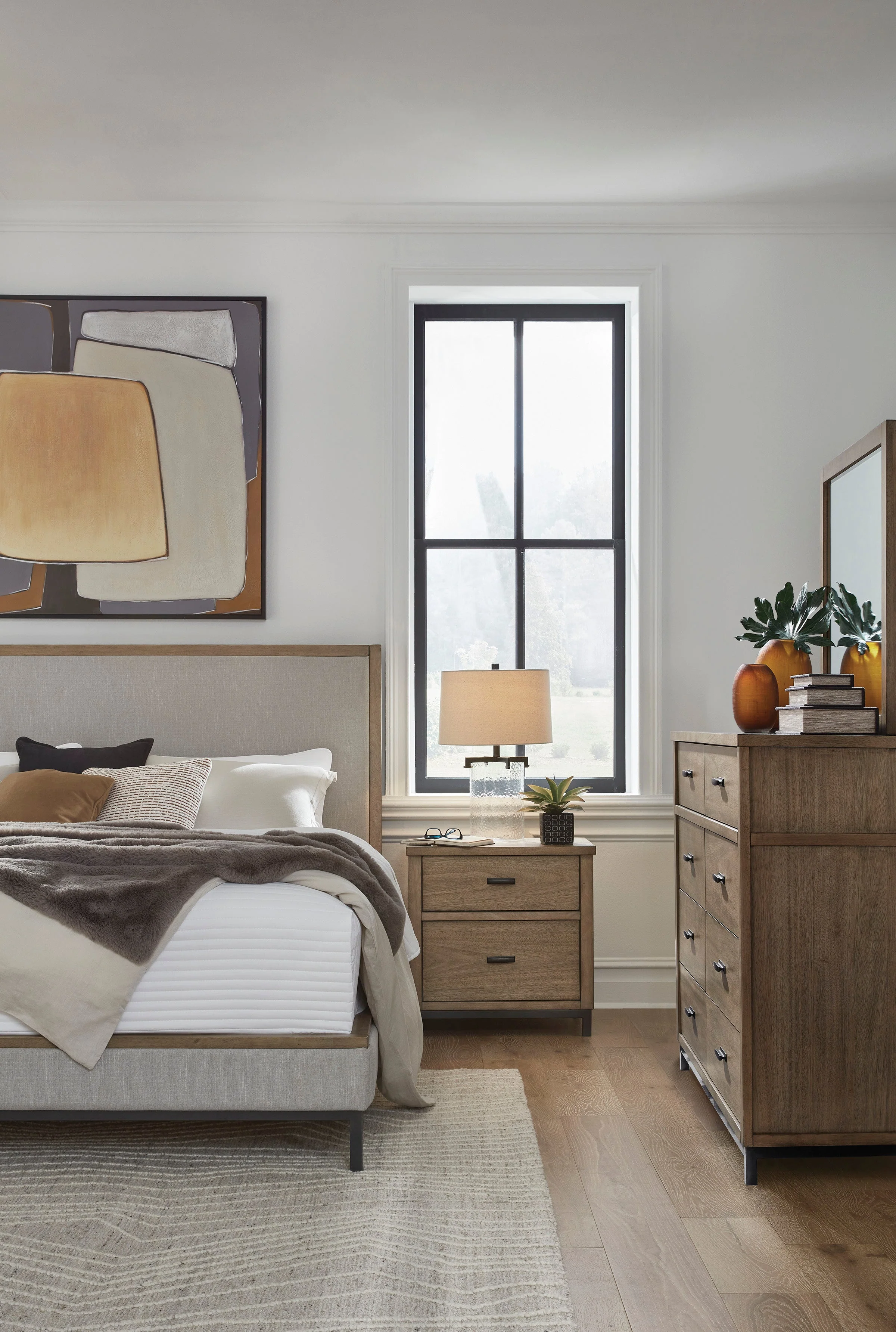 Tomtyn Light Brown Upholstered Platform Bedroom Set - Image 27
