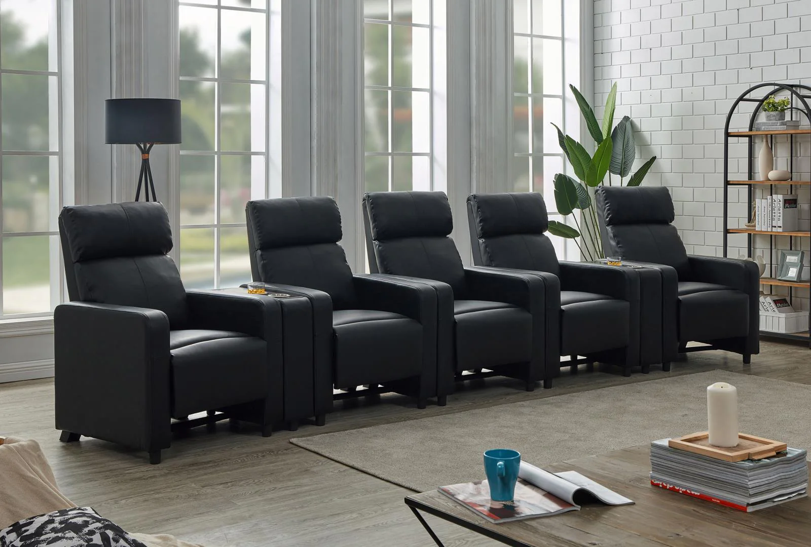 Toohey Black Home Theater Push Back Recliner - Image 20