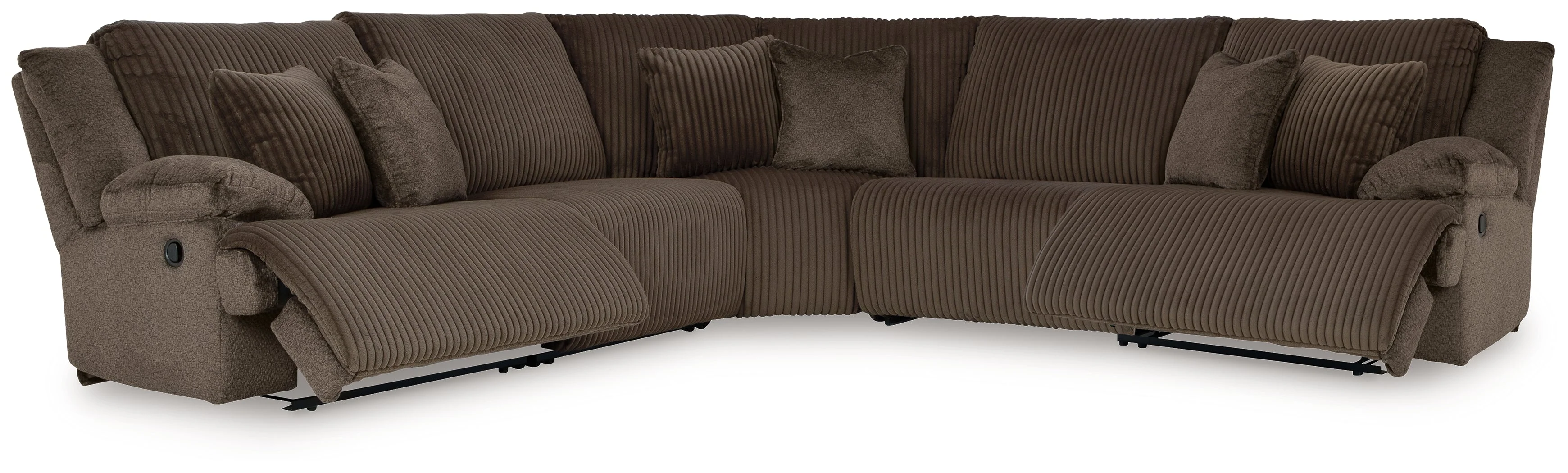 Top Tier 5-Piece Sectional with Recliner in Chocolate - Image 12