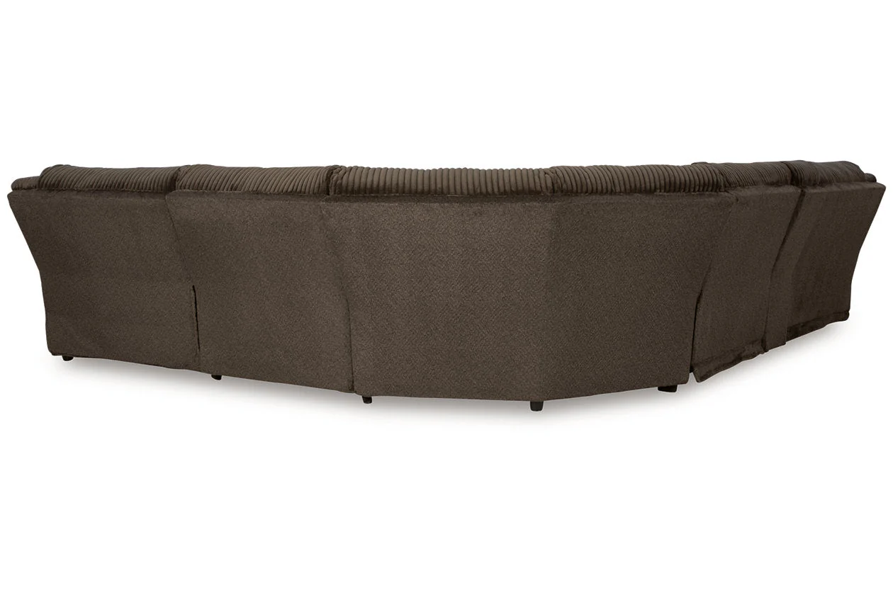 Top Tier Chocolate 6-Piece Reclining Modular Sectional with (RAF) Chaise - Image 4