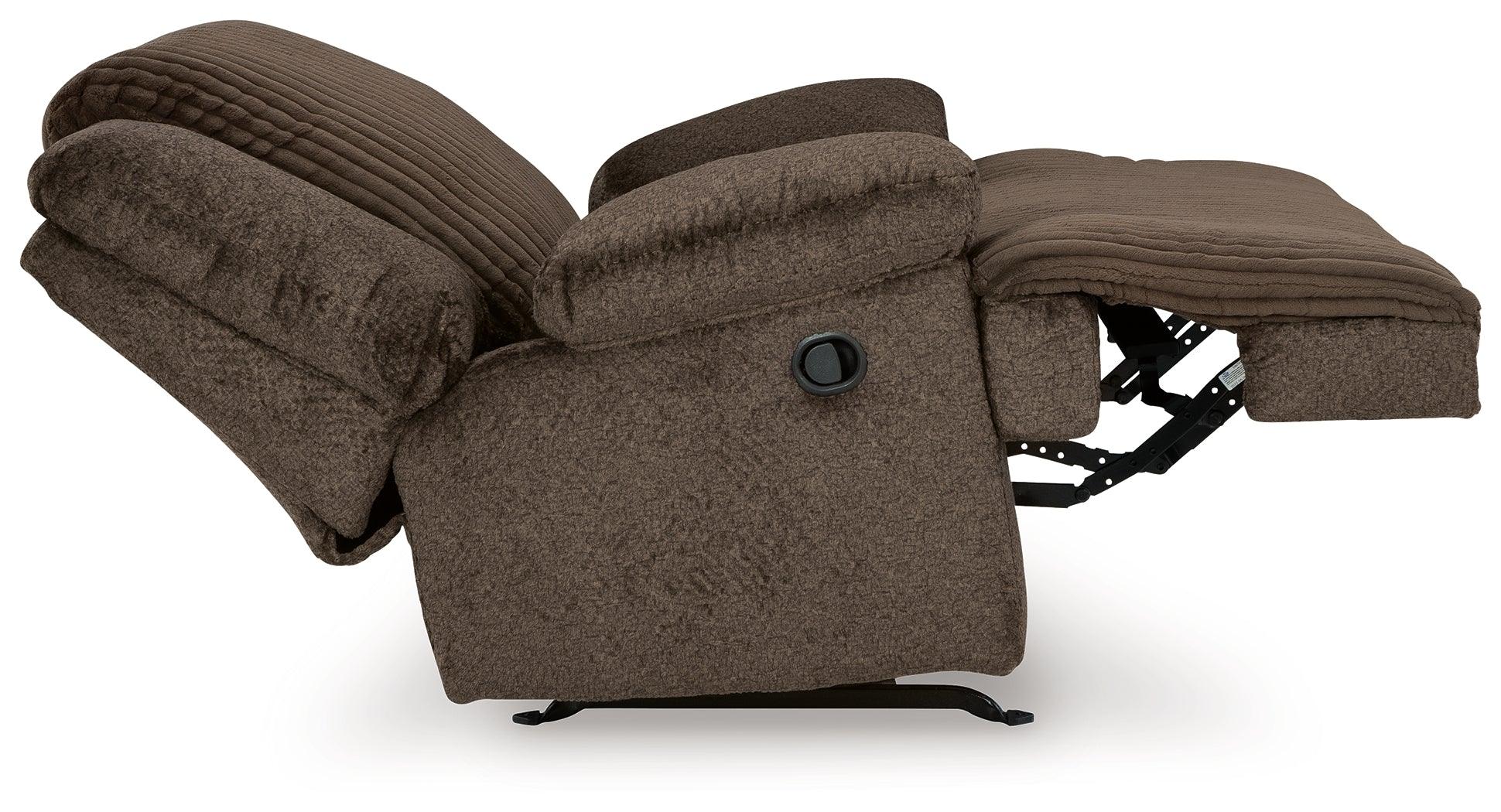 Top Tier Chocolate Oversized Manual Rocker Recliner - Image 4