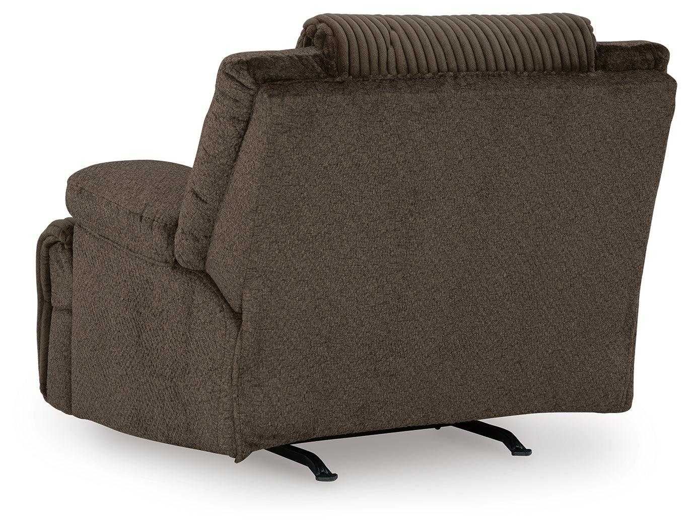 Top Tier Chocolate Oversized Manual Rocker Recliner - Image 6