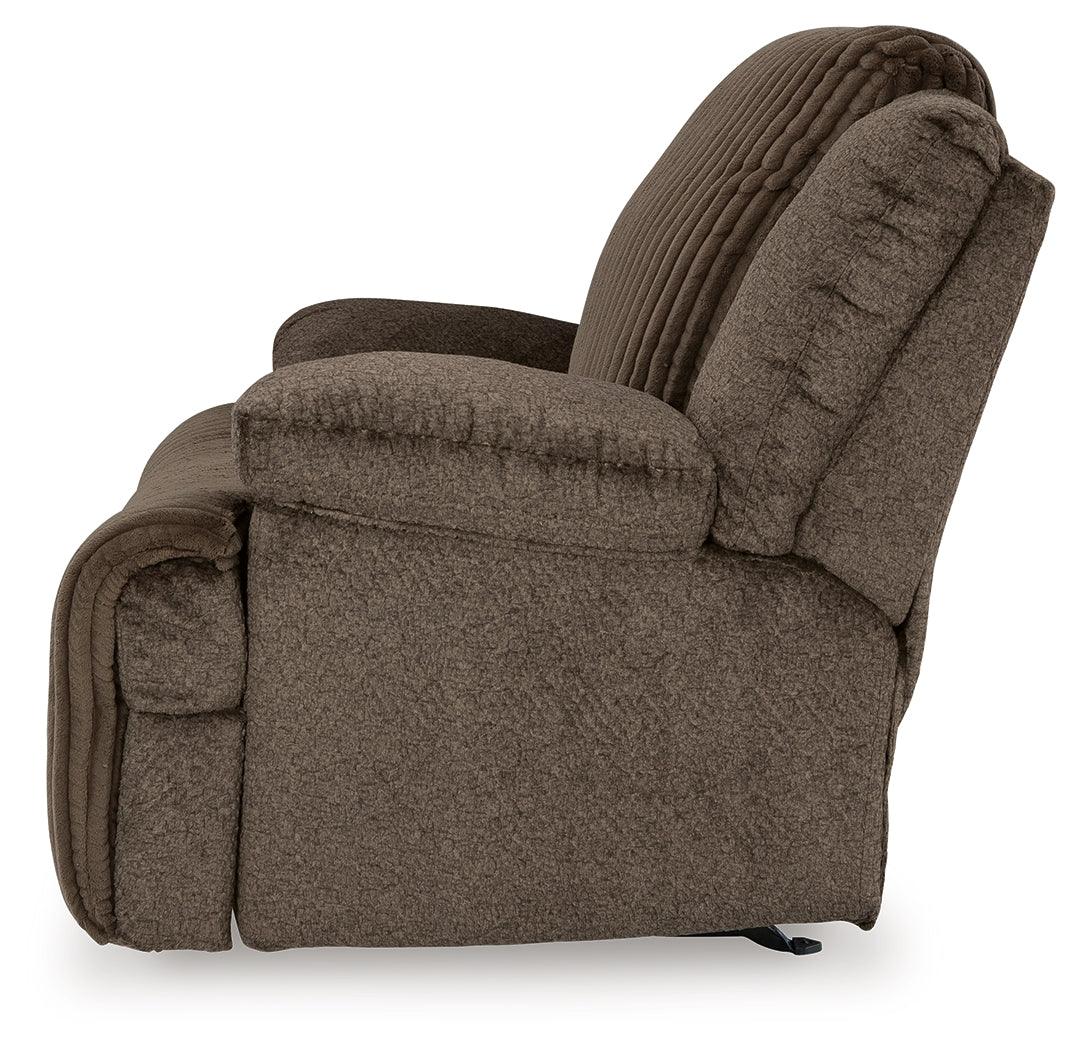 Top Tier Chocolate Oversized Manual Rocker Recliner - Image 7
