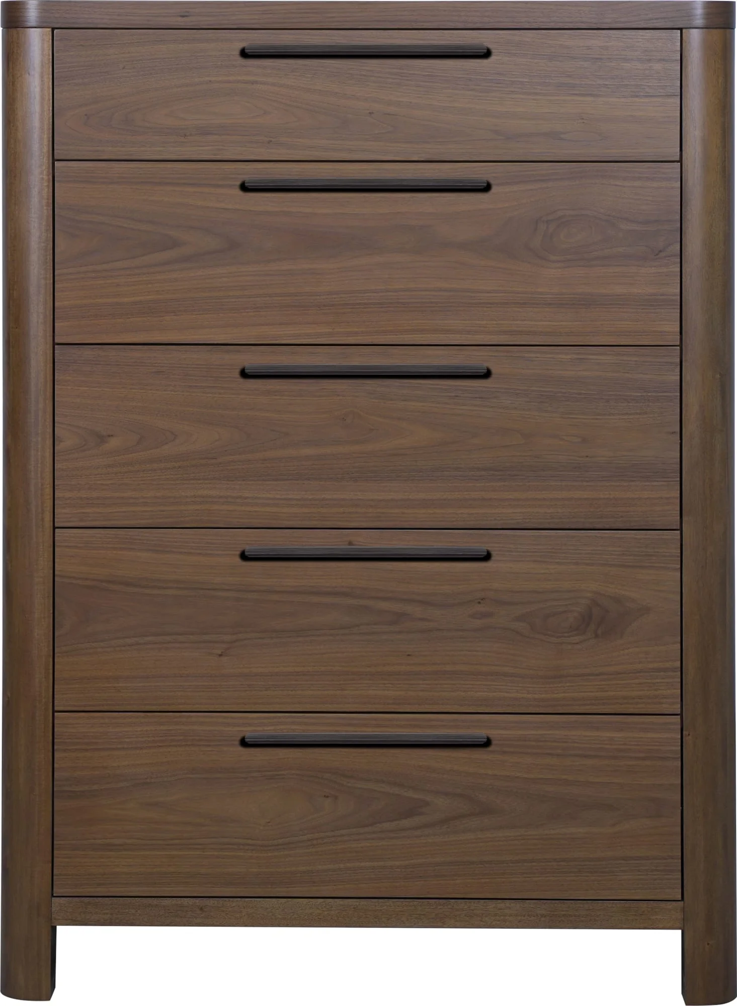 Totes English Walnut Five Drawer Chest - Image 3