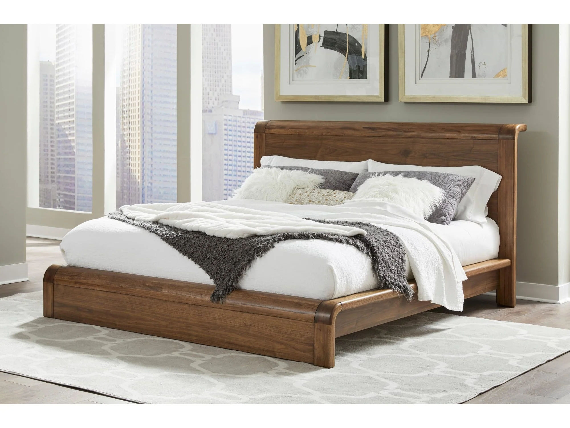 Totes English Walnut King Platform Bed