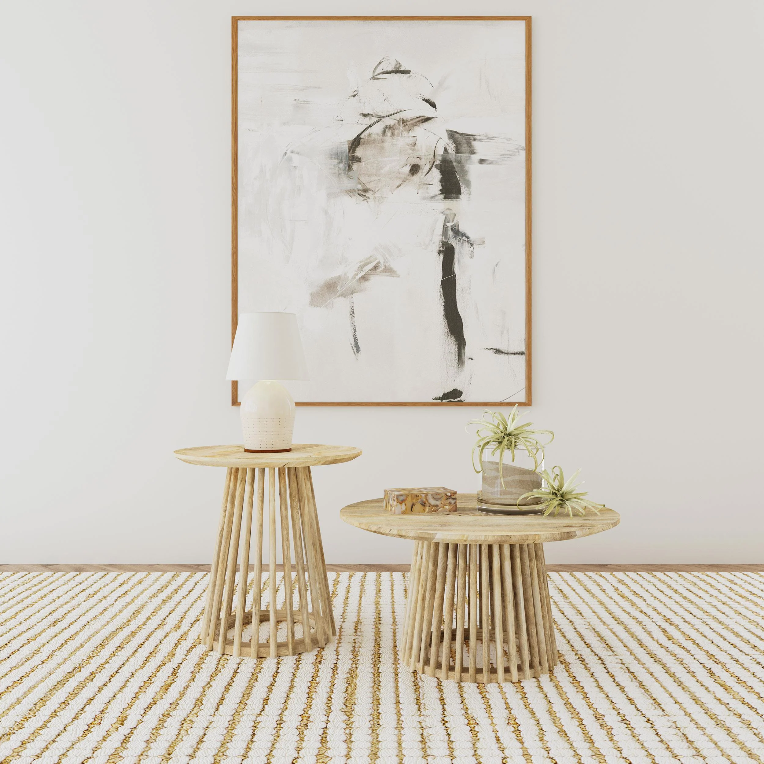 Touhy Natural Mango Round Solid Wood Cocktail Coffee Table - Image 5