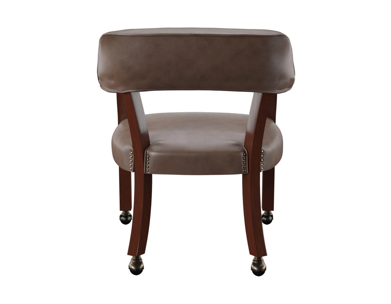 Tournament Arm Chair w/Casters – Brown - Image 5