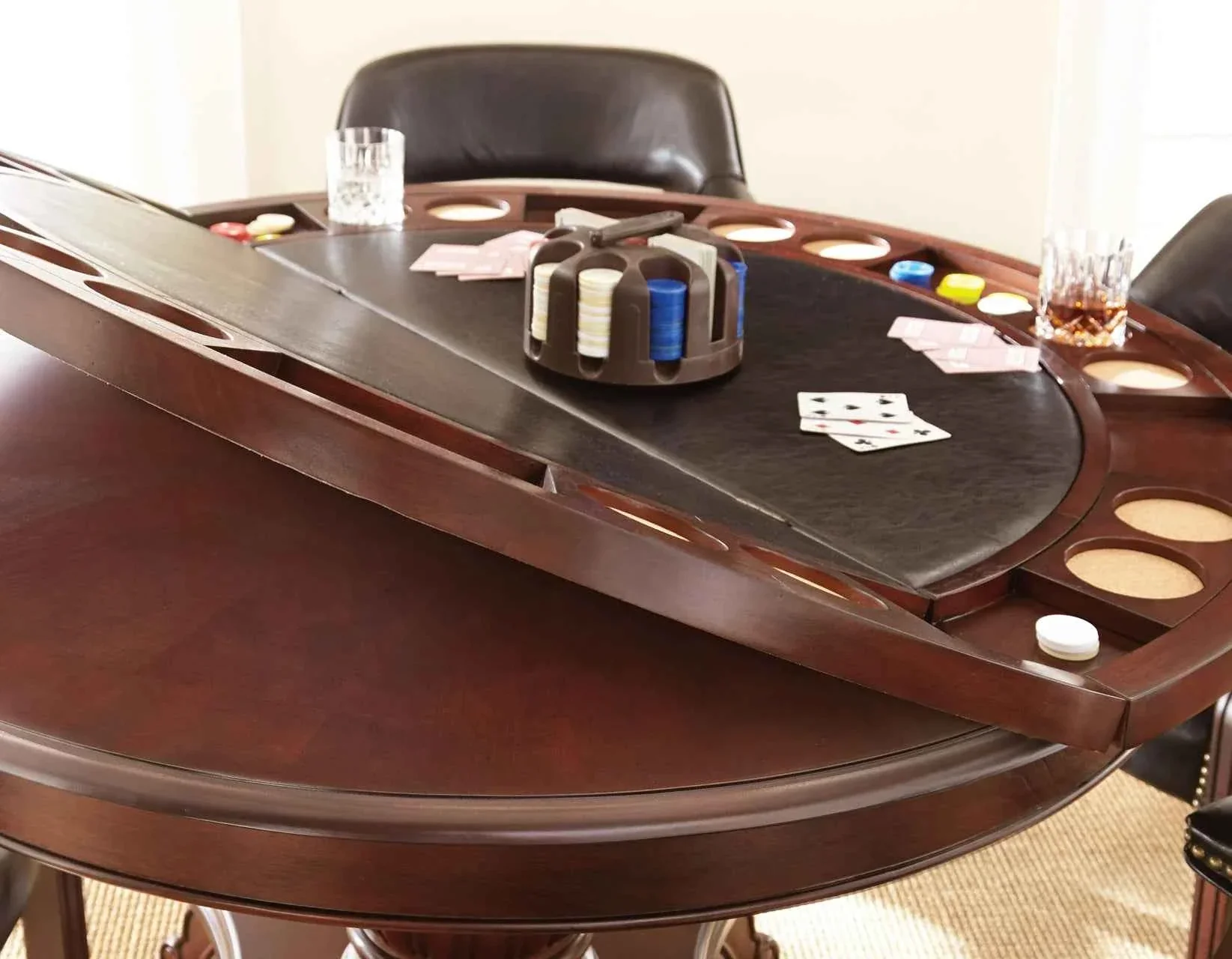 Tournament Game Table and Chairs, 6-Piece, Black(Table & 4 Side Chairs) - Image 5