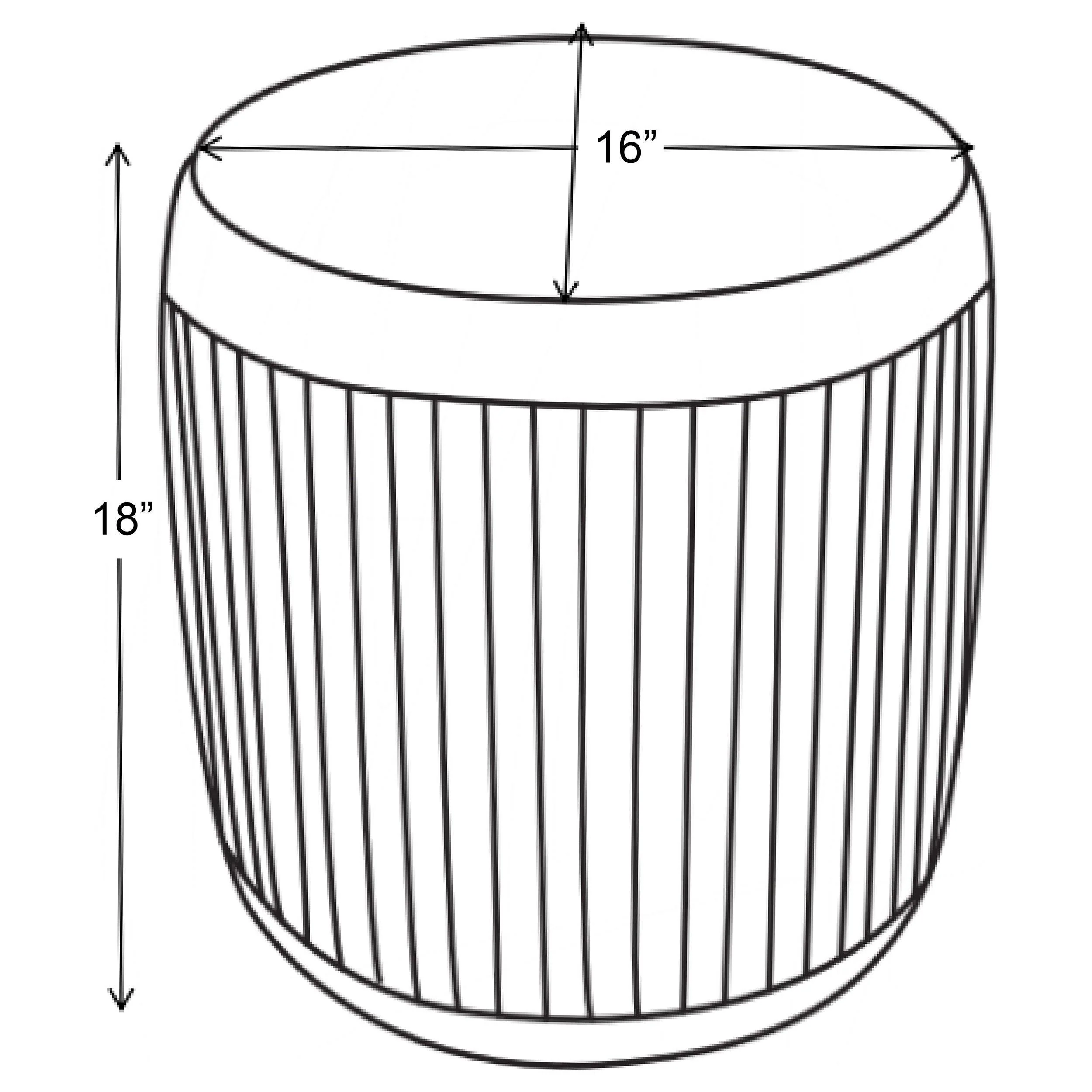 Tovar Mauve Round Upholstered Ottoman - Image 3