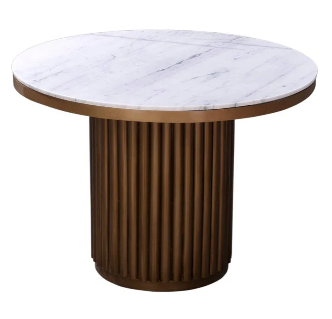 Tower Dining Table - White Marble - Image 4