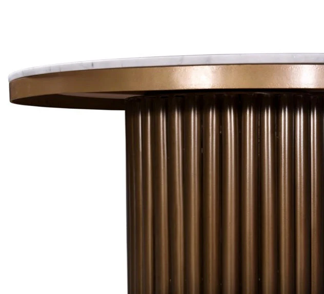 Tower Dining Table - White Marble - Image 5