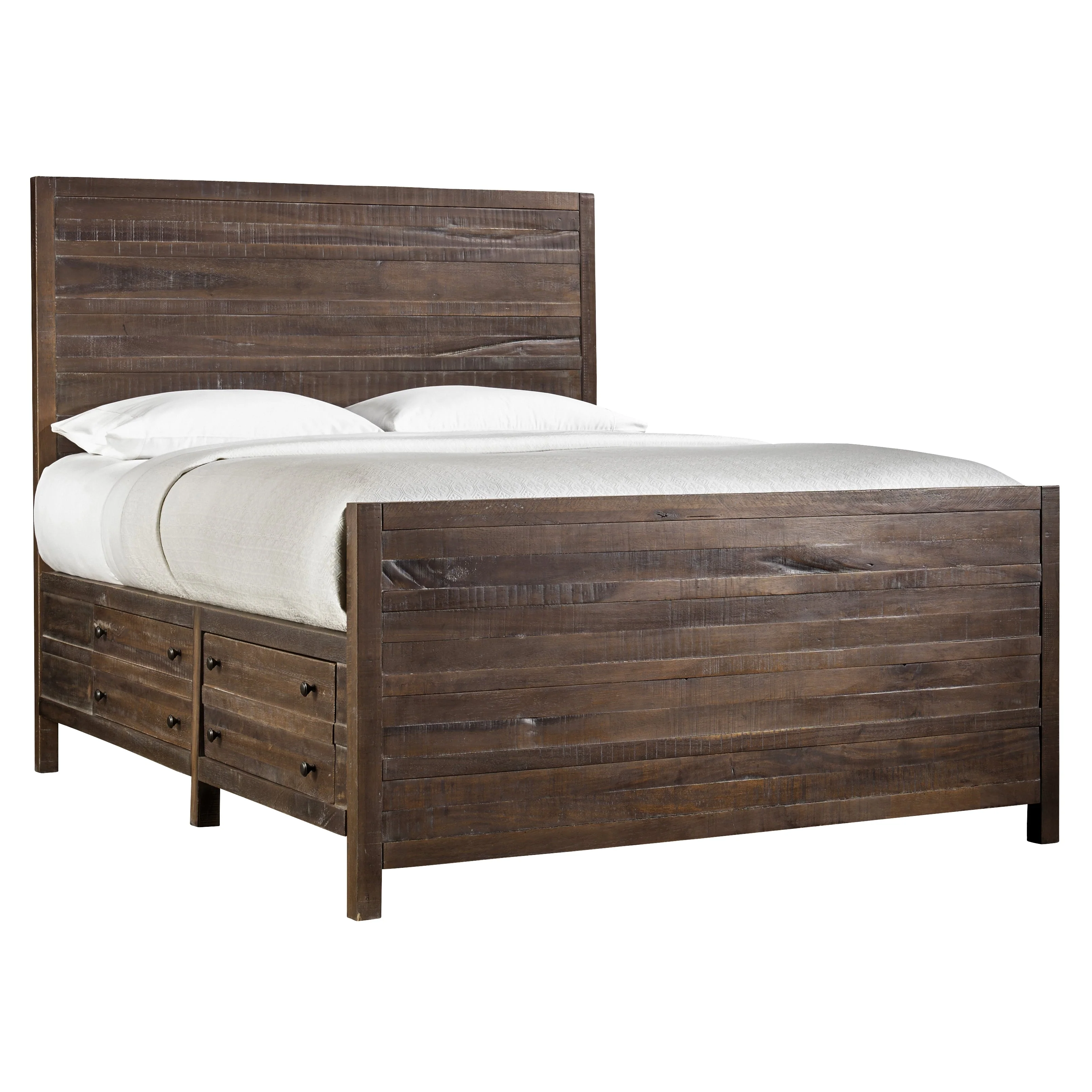 Townsend Solid Wood California King Storage Bed in Java - Image 6